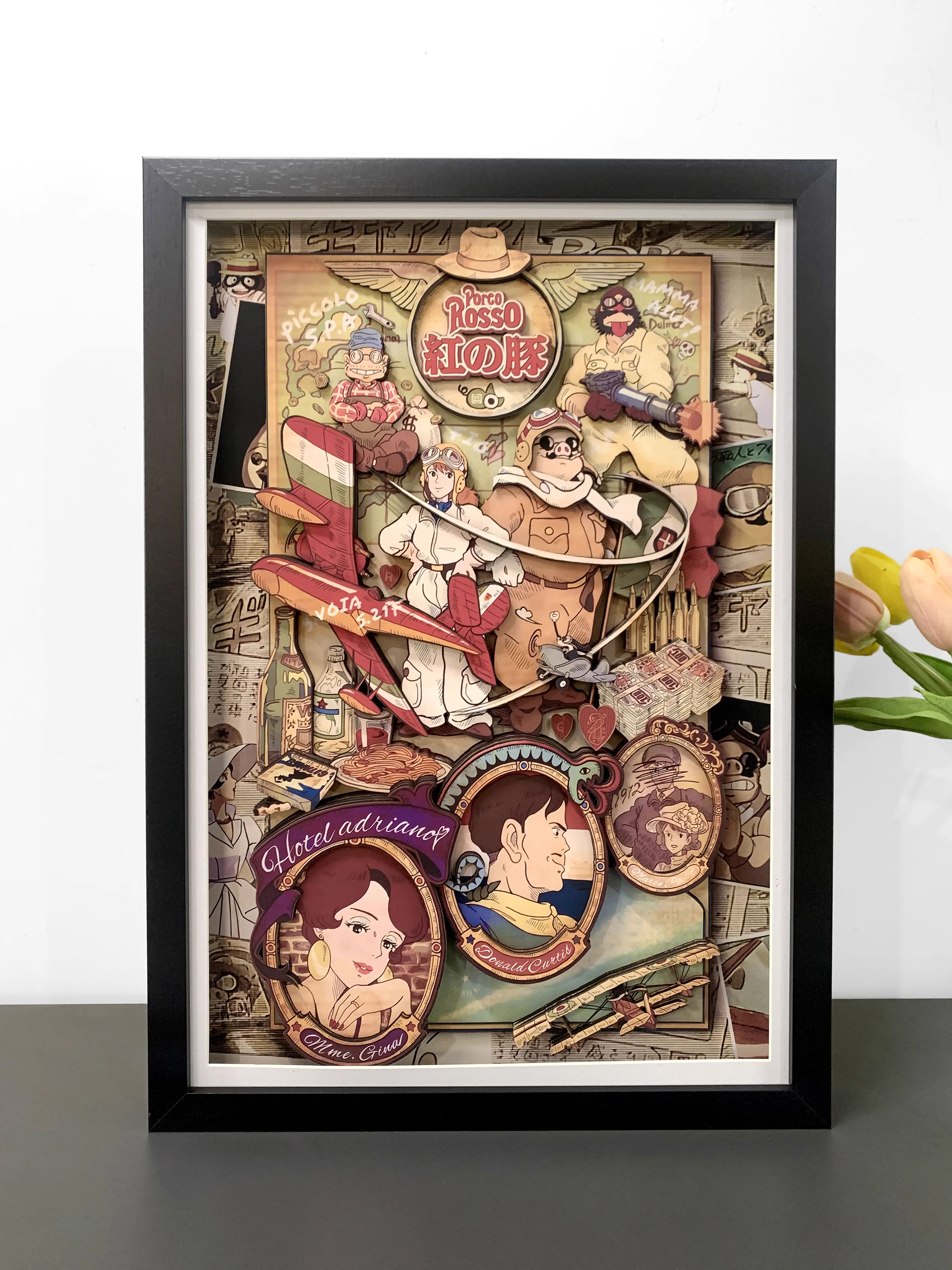 【In stock】Decorative Painting of Crimson Pig-Studio Ghibli-MOMO Studio