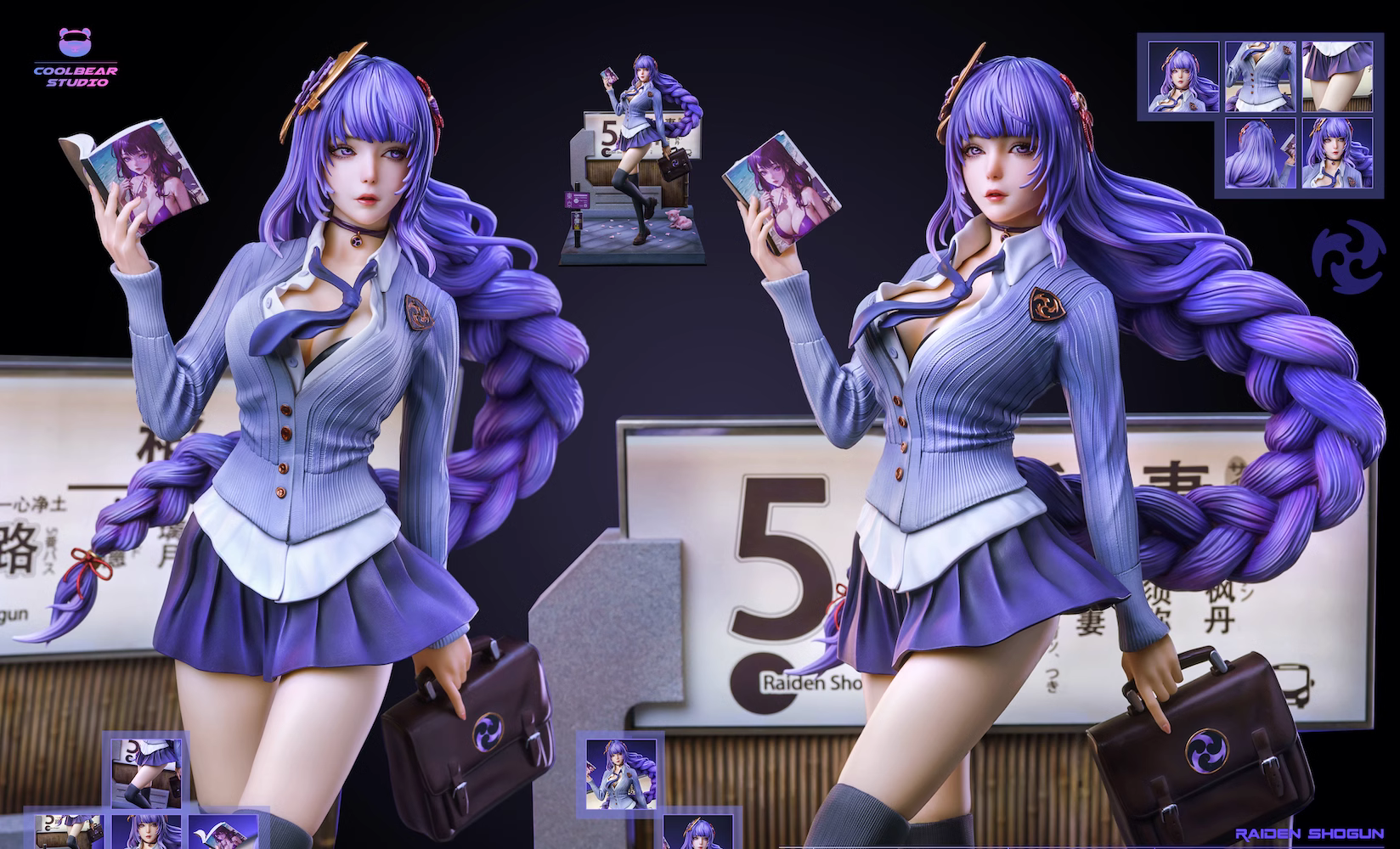 【Pre-sale】1/4 Scale JK Uniform Raiden Shogun-Genshin Impact-coolbear Studio