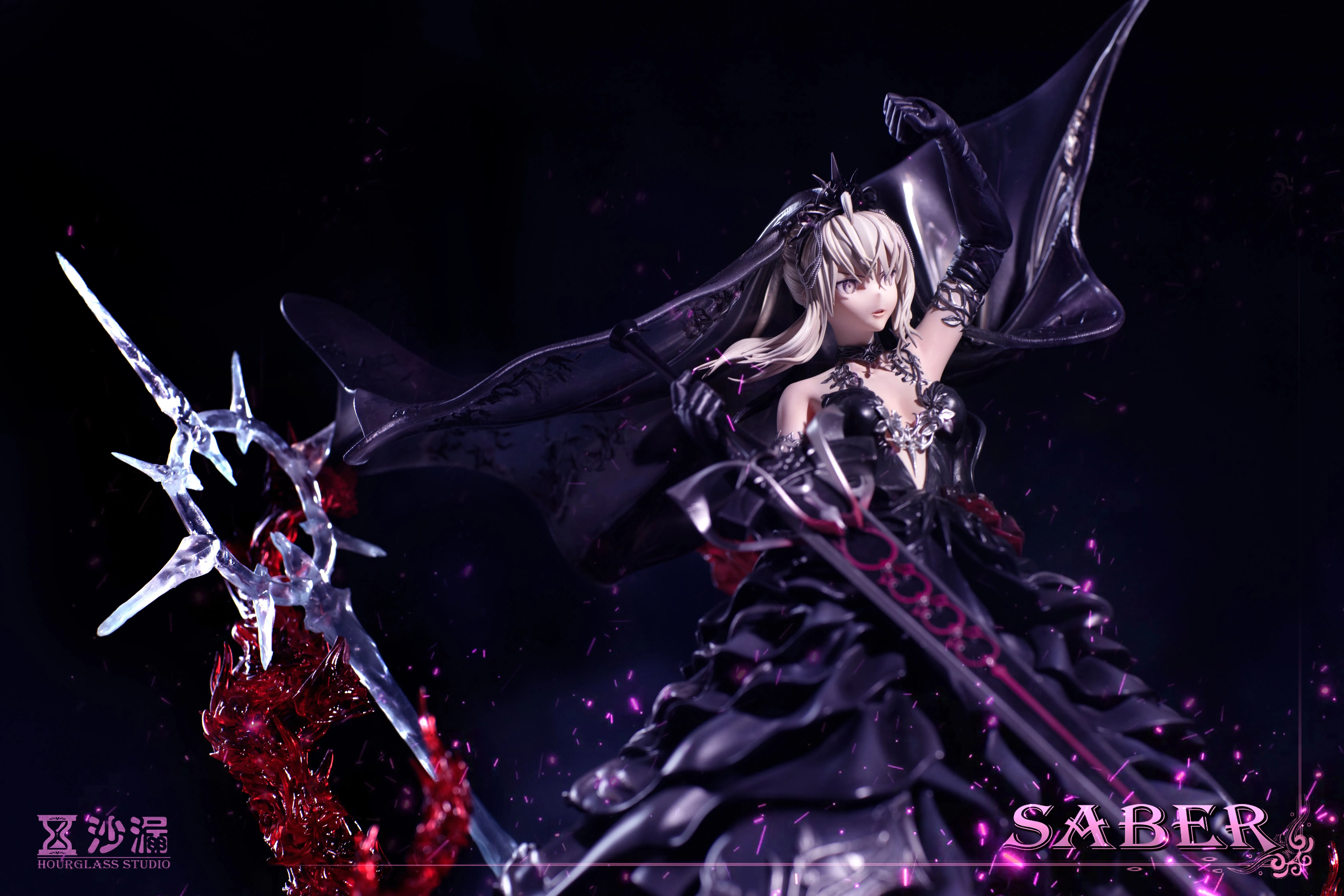 【Few left】Black Wedding Dress Saber-Fate/stay night-HourGlass Studio