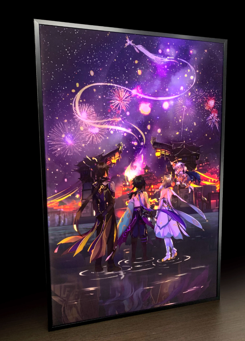 【In stock】Decorative Painting of Lumine, ZhongLi & Xiao-Genshin Impact-Mystical Art Studio