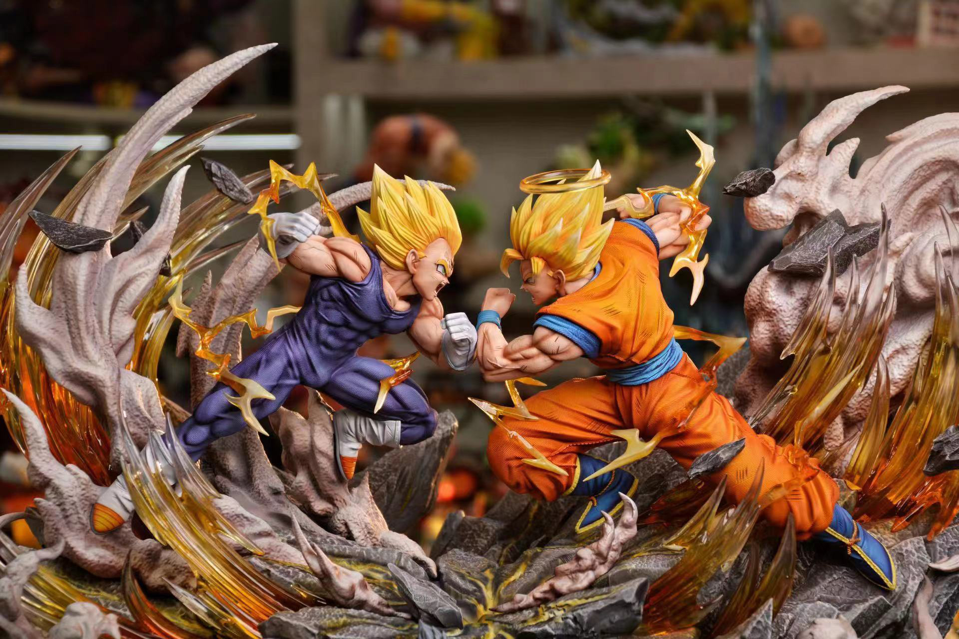 【Pre-sale】1/6 Scale Super Saiyan 2 Son Goku VS Evil Vegeta-WL Studio