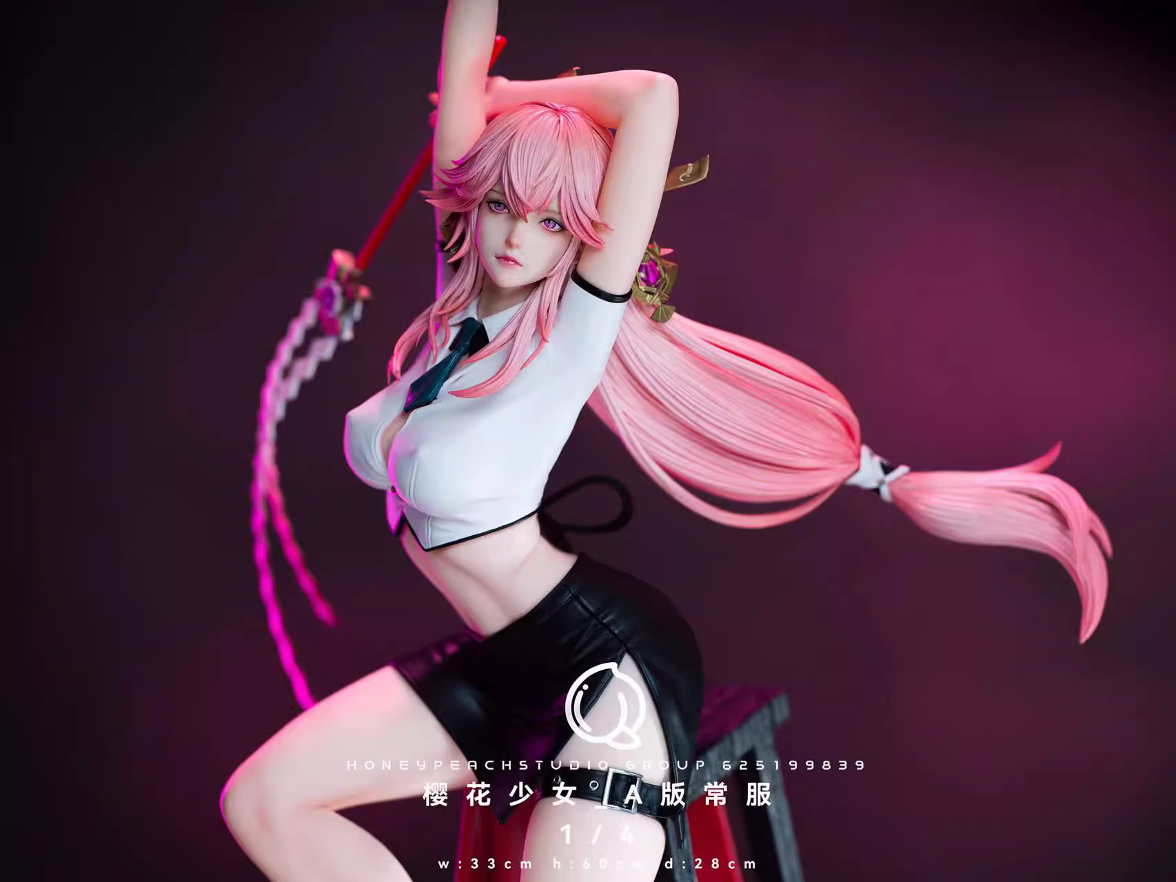 【Pre-sale】1/4 Scale Sakura Girl Yae Miko-Genshin Impact-HoneyPeach Studio