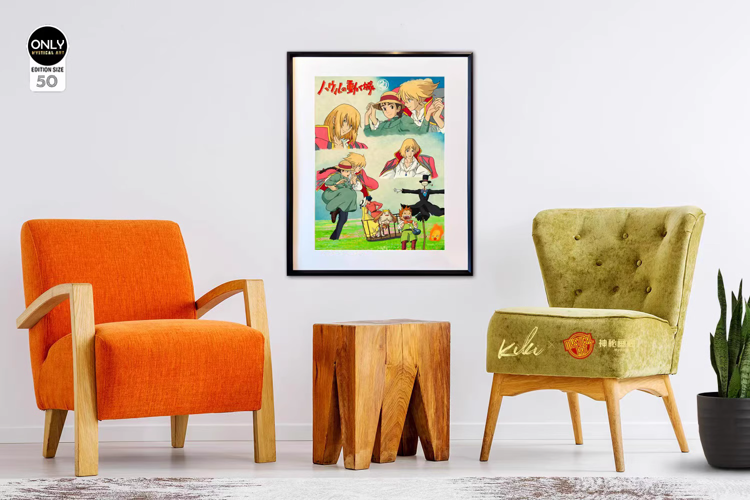 【In stock】Decorative Painting of Howl & Sophie-Howl's Moving Castle-Mystical Art Studio