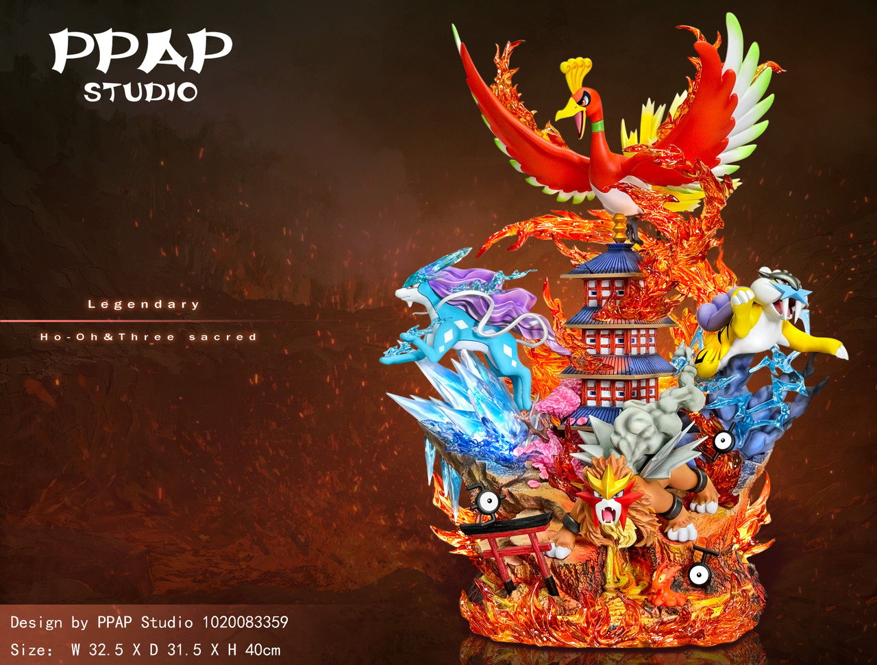 【Pre-sale】Ho-oH & Three Sacred with LED-Pokemon-PPAP Studio