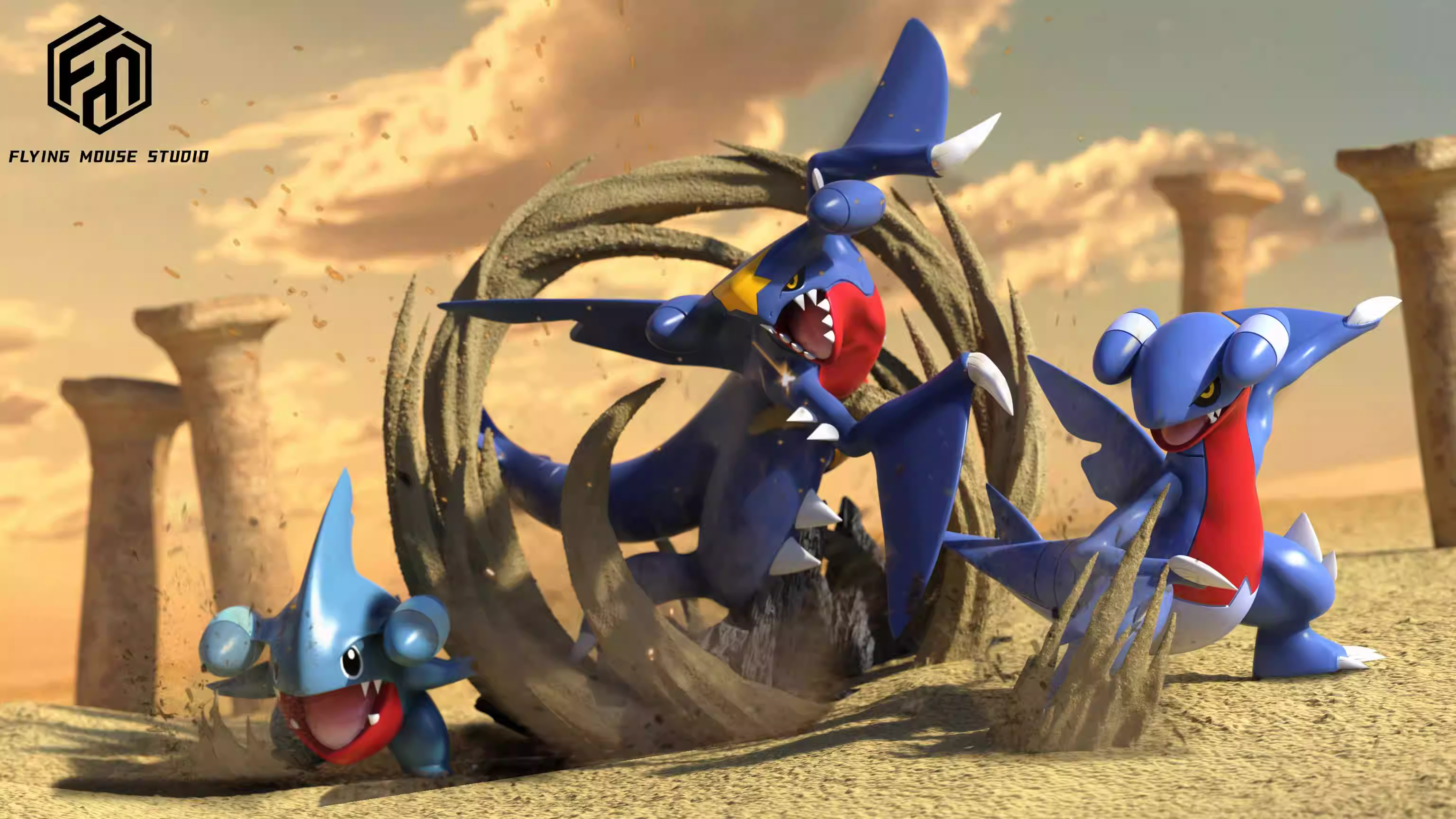 【Pre-sale】1/20 Scale Gible-Pokemon-Flying Mouse Studio