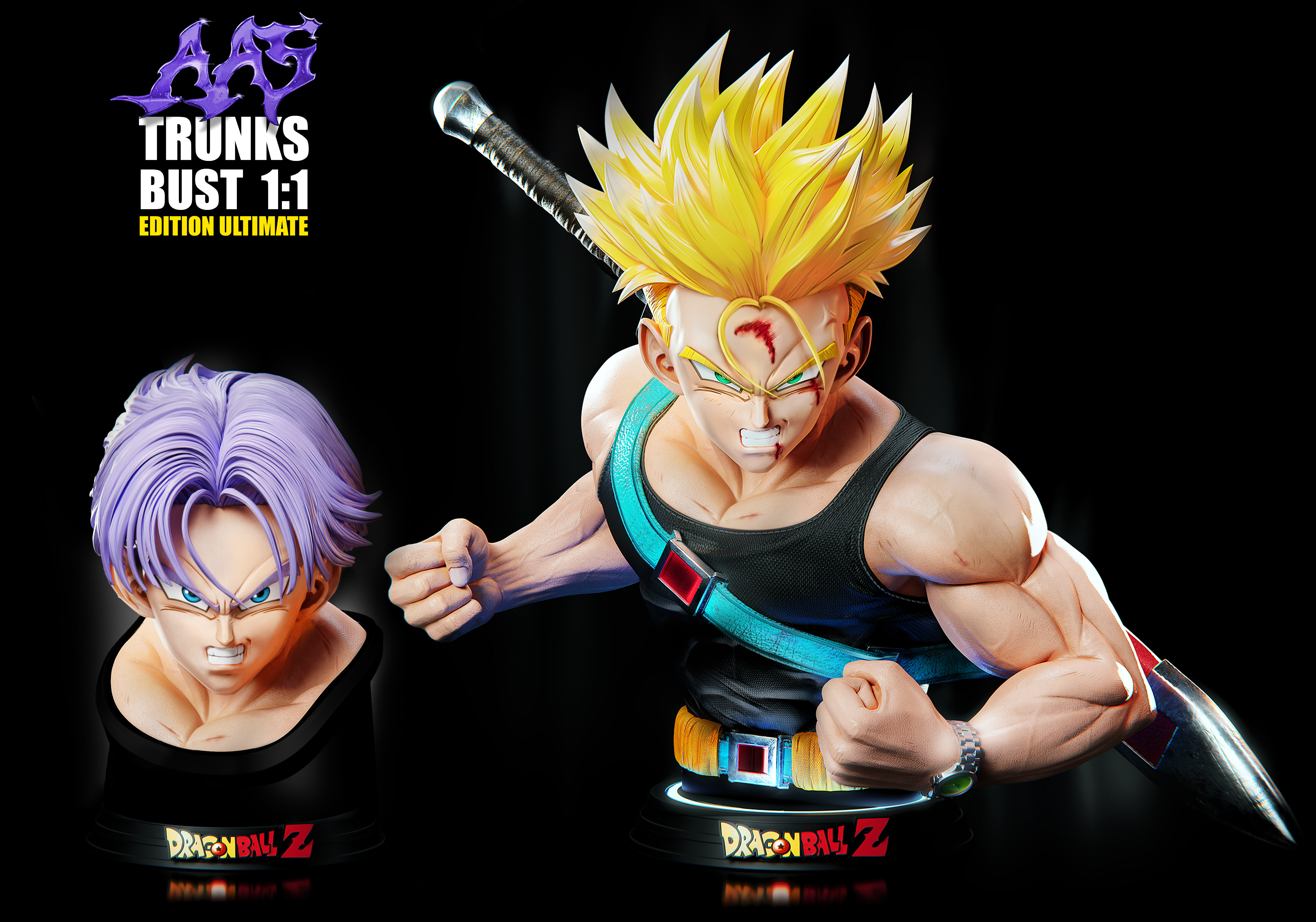 【Pre-sale】1/1 & 1/2 Scale Bust of Trunks-Armyant-studio