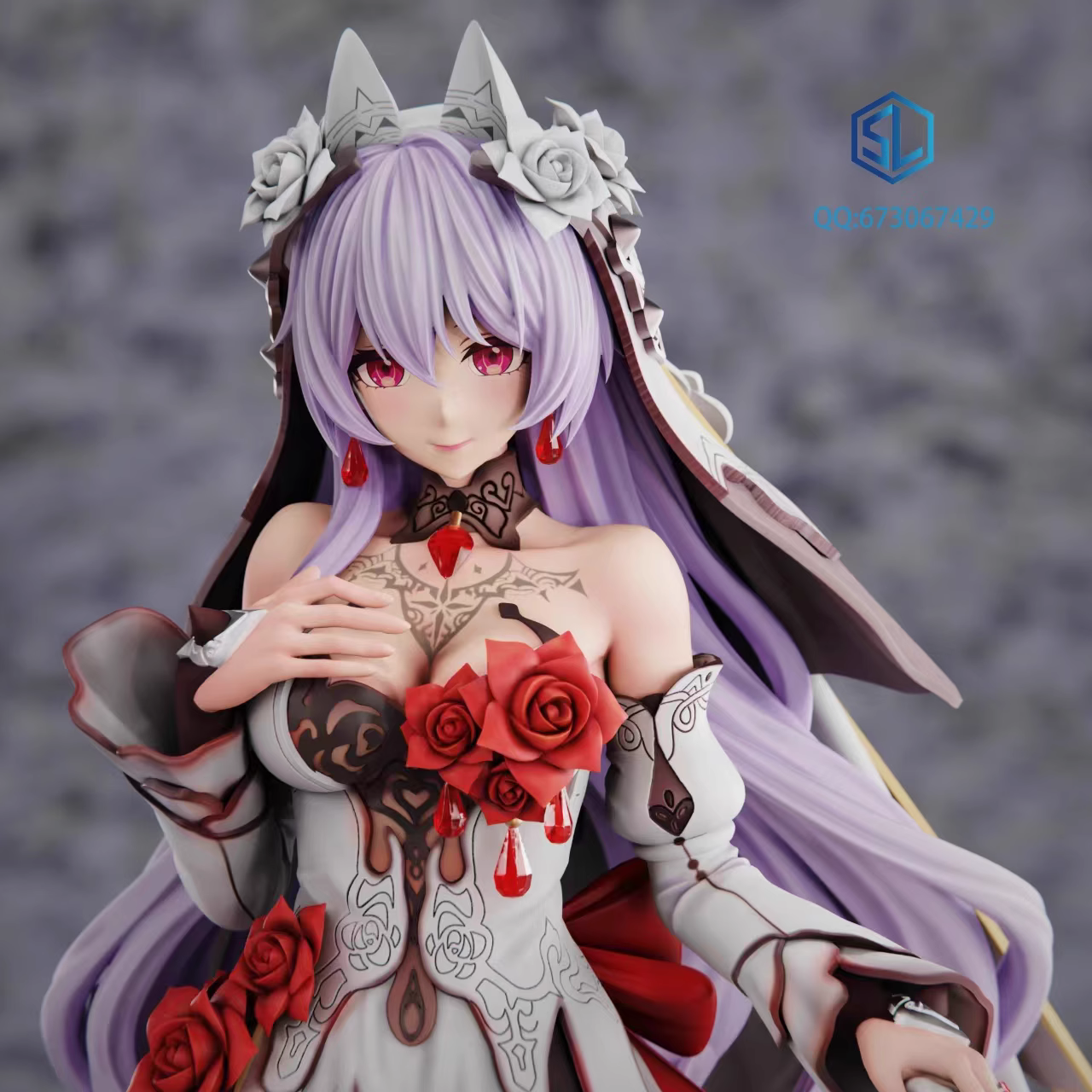 【Pre-sale】1/6 Scale Wedding Dress Lunar Vow: Crimson Love-Honkai Impact 3-SL Studio