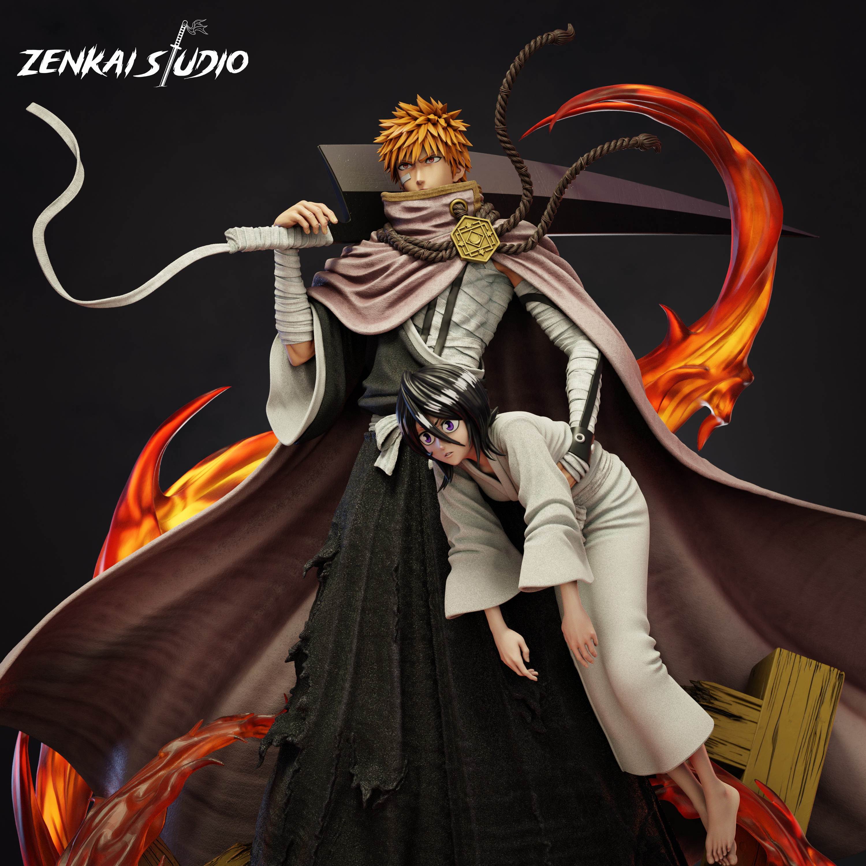 【Sold out】1/6 Scale Ichigo & Rukia-Zenkai Studio