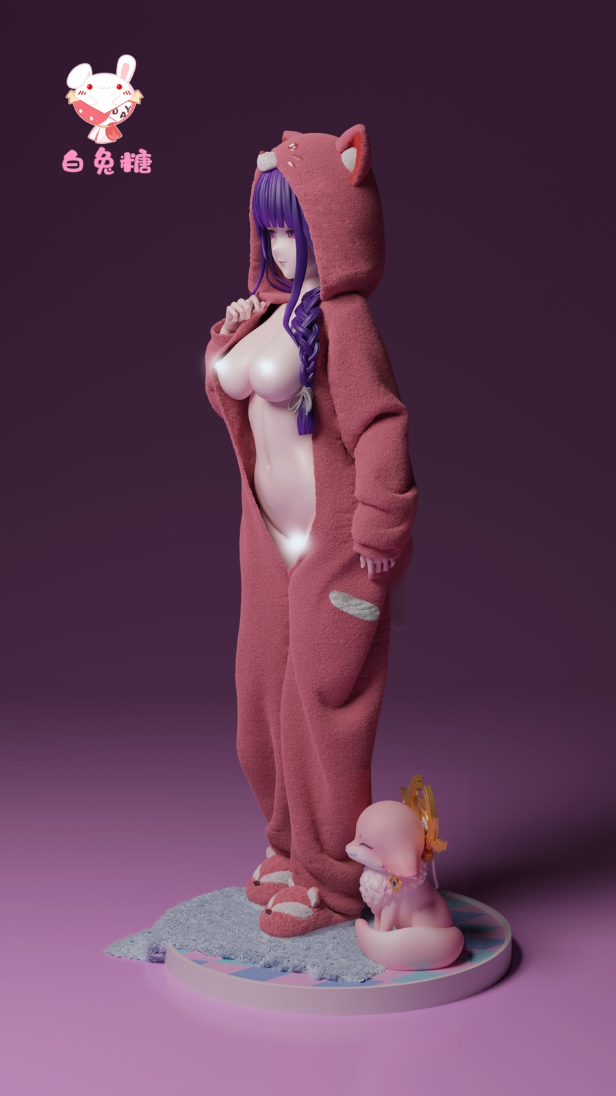 【Sold out】1/6 Scale Pajamas Ver. Raiden Shogun & Fox Form Yae Miko-Genshin Impact-BaiTuTang Studio