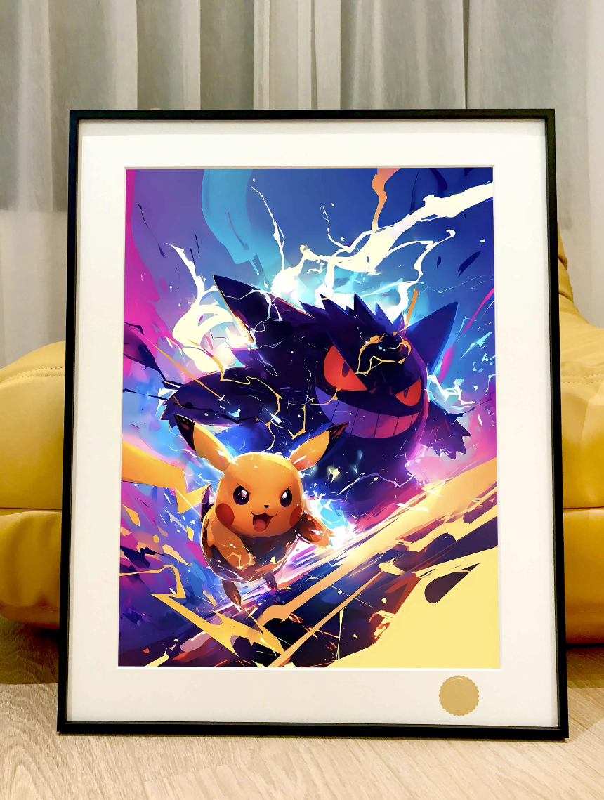 【Pre-sale】Decorative Painting of Pikachu & Gengar-Pokemon-XingKong Studio