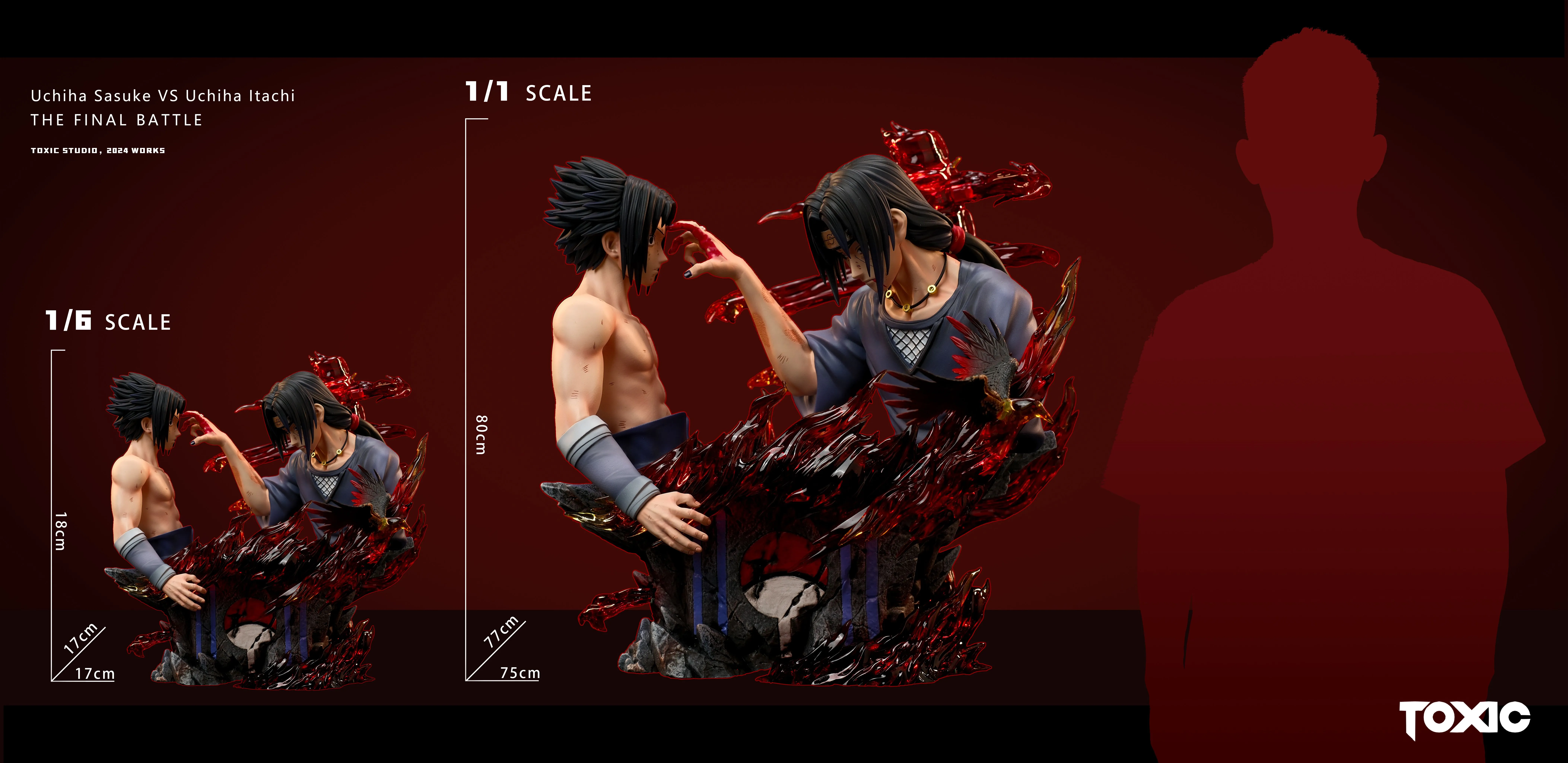 【Sold out】1/1 & 1/6 Scale Typical Scene 01 Bust of Uchiha Sasuke VS Uchiha Itachi-Toxic studio