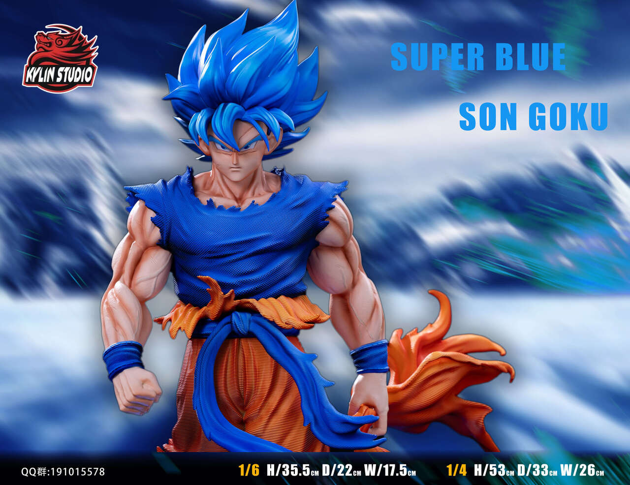 【Pre-sale】1/4 & 1/6 Scale Super Blue Son Goku with LED-Kylin Studio