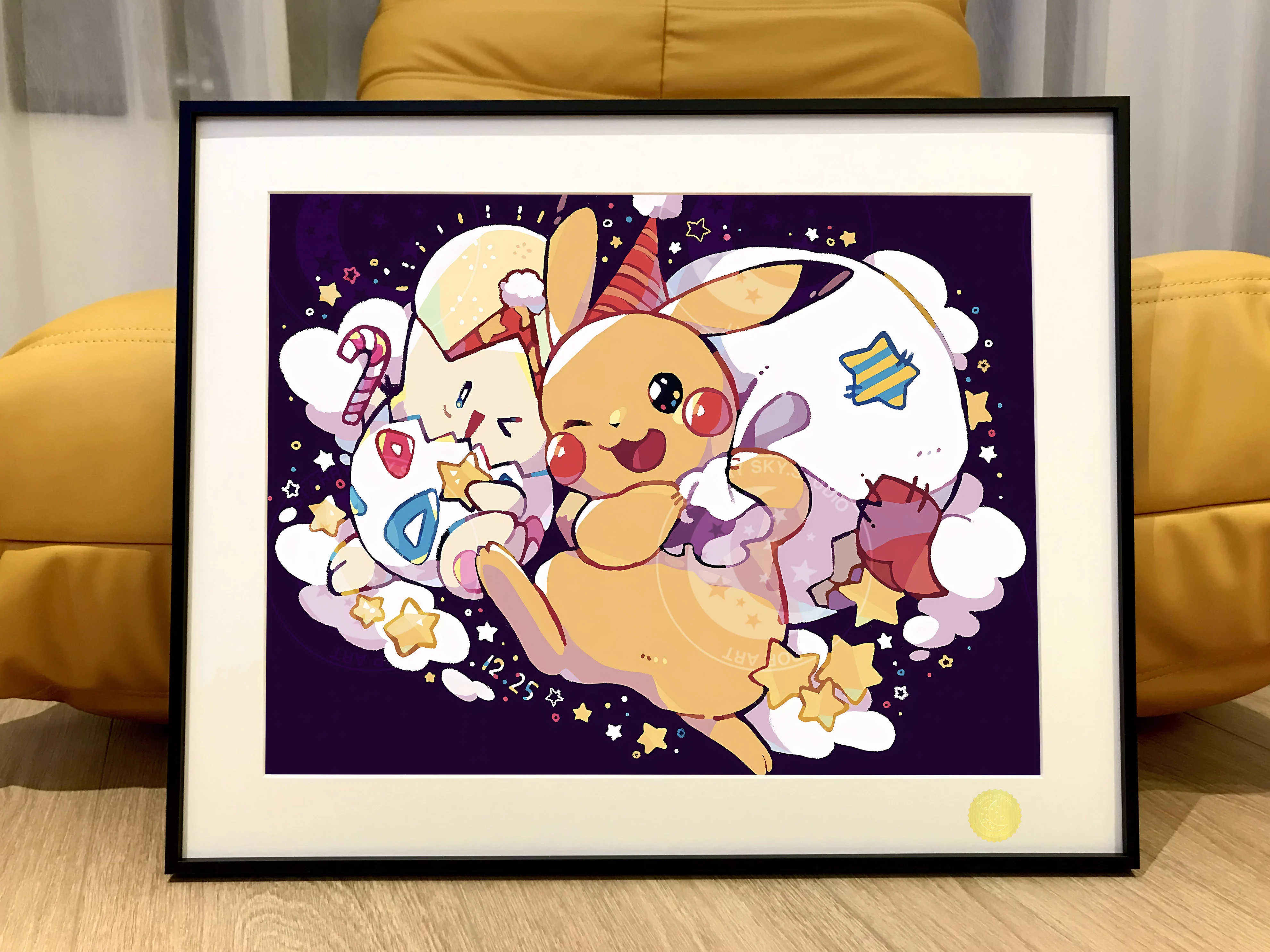 【Pre-sale】Decorative Painting of Christmas Pikachu-Pokemon-XingKong Studio