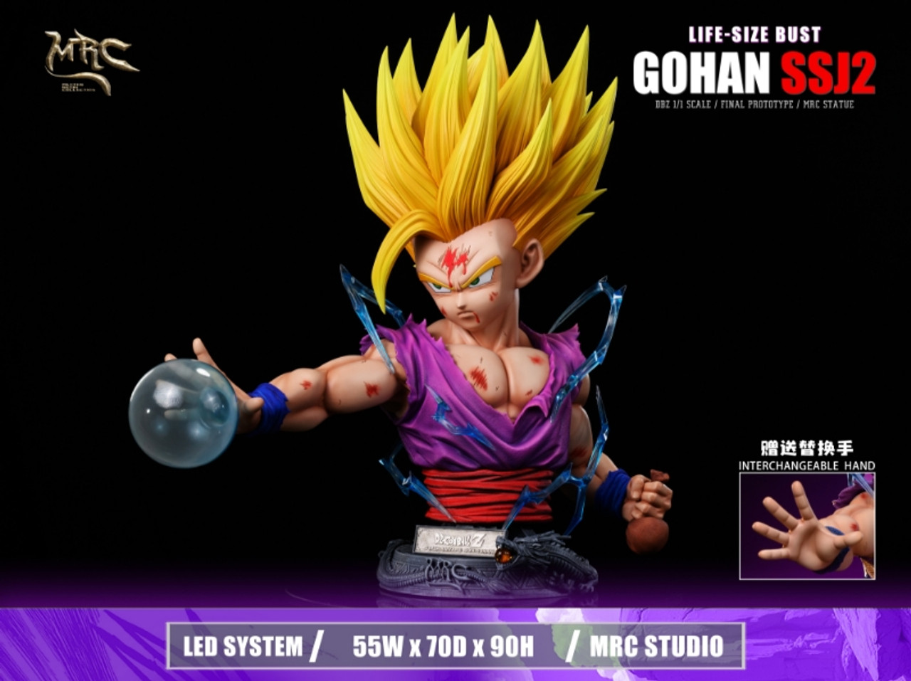 【Pre-sale】1/1 Scale SSJ2 Gohan with LED-MRC Studio