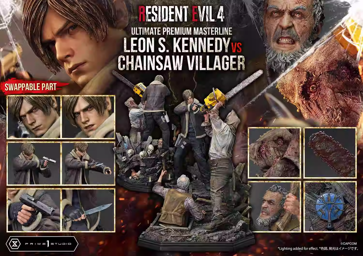 【Pre-sale】1/4 Scale Leon·Scott VS Mania-Resident Evil-Prime 1 Studio