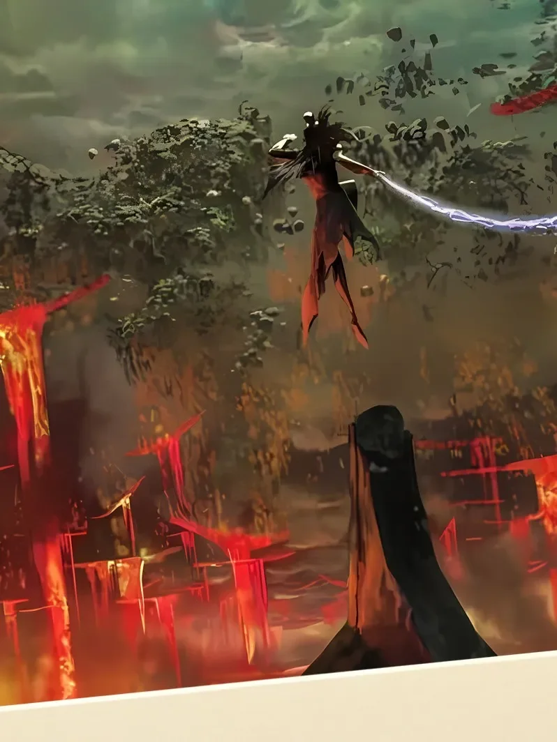 【Pre-sale】Decorative Painting of Shen Gongbao Fights Three Dragons-Ne Zha 2-XingKong Studio