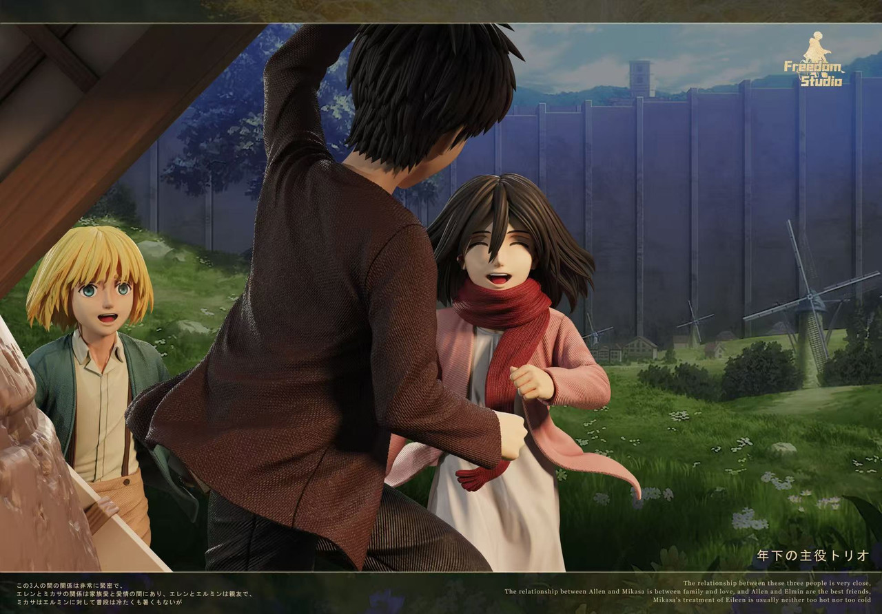 【Sold out】Childhood Eren & Armin & Mikasa-Attack on Titan-Freedom studio