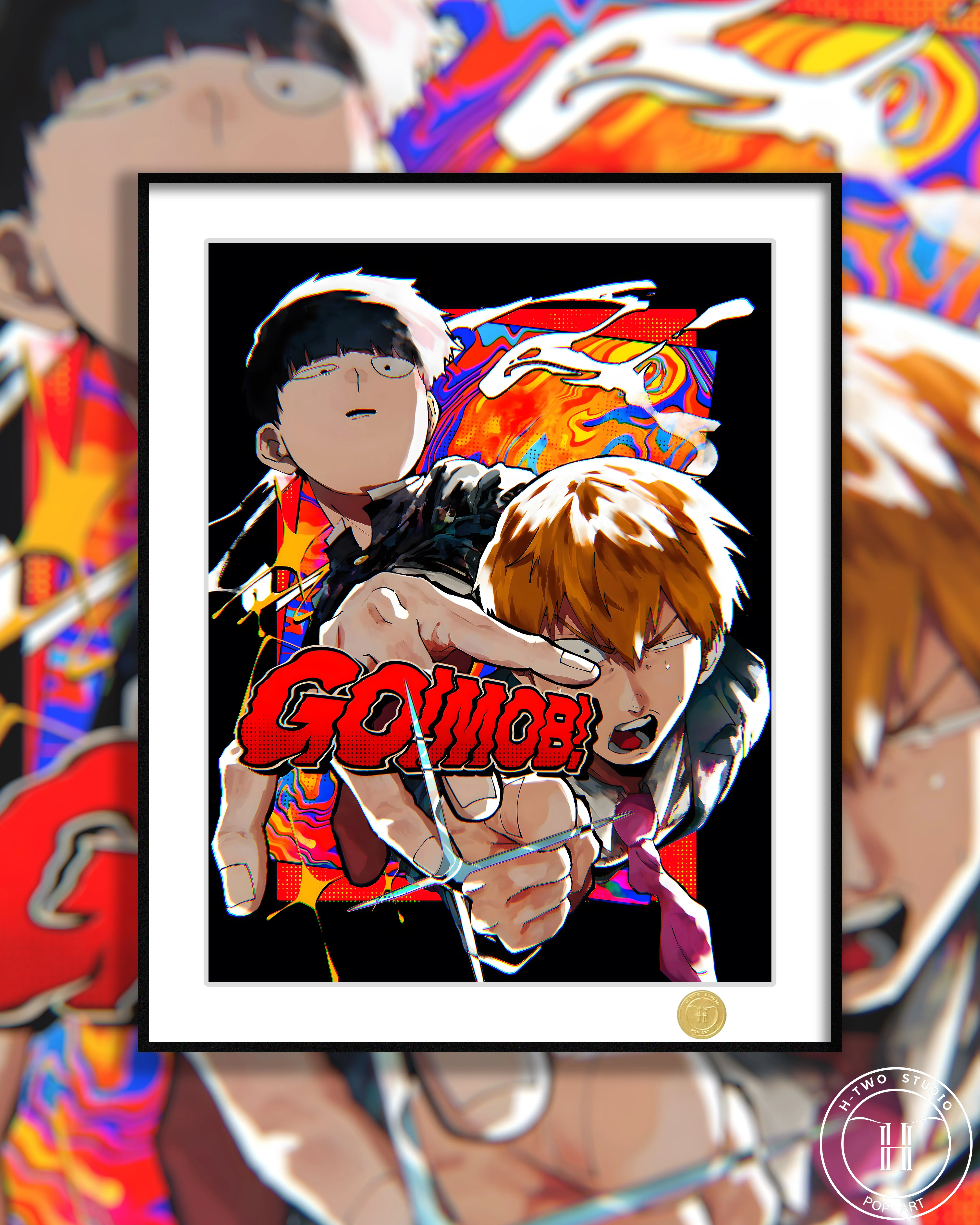 【Pre-sale】Decorative Painting of モブ and Reigen Arataka-Mob Psycho 100-H2 Studio