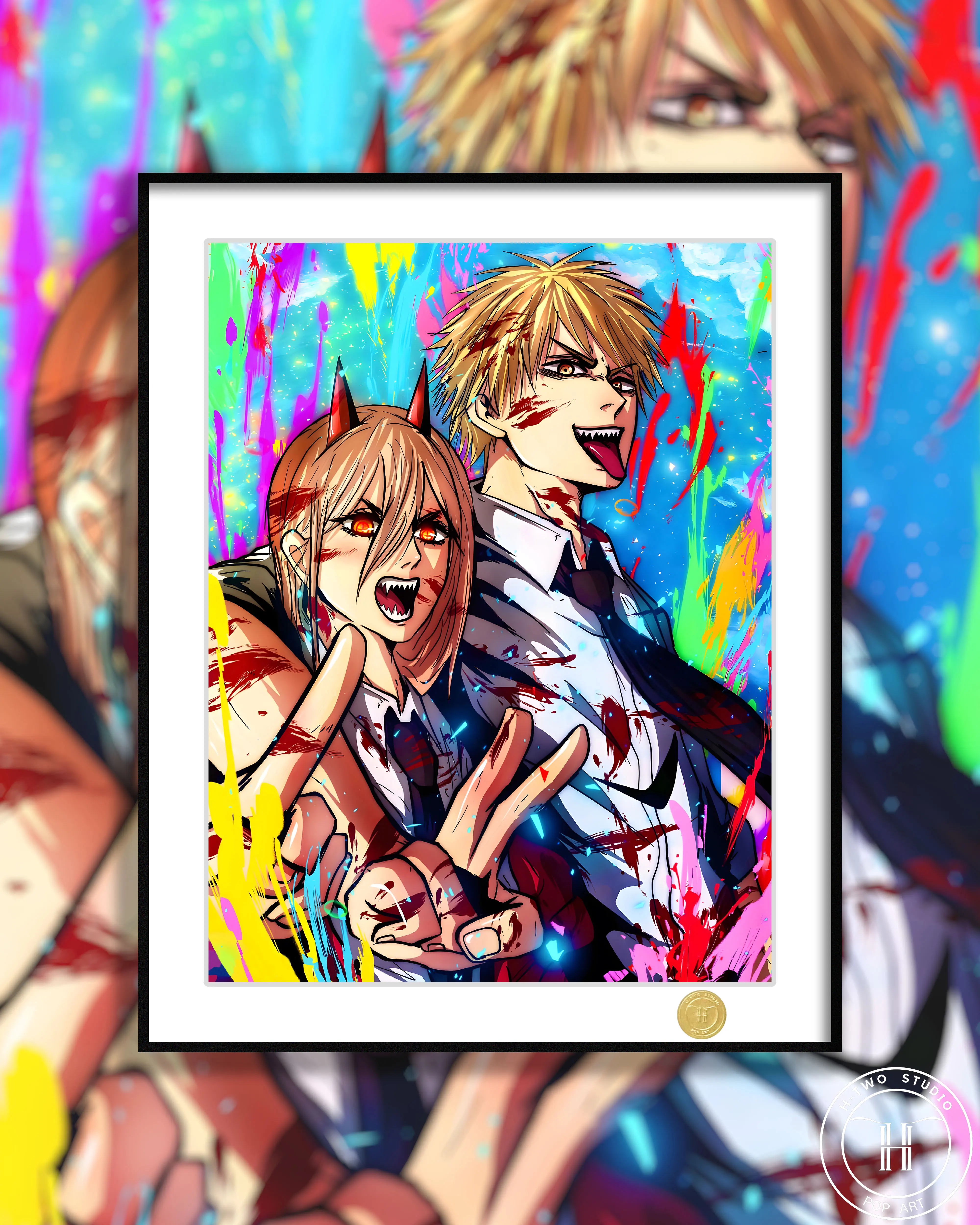 【Pre-sale】Decorative Painting of Power and Denji-H2 Studio