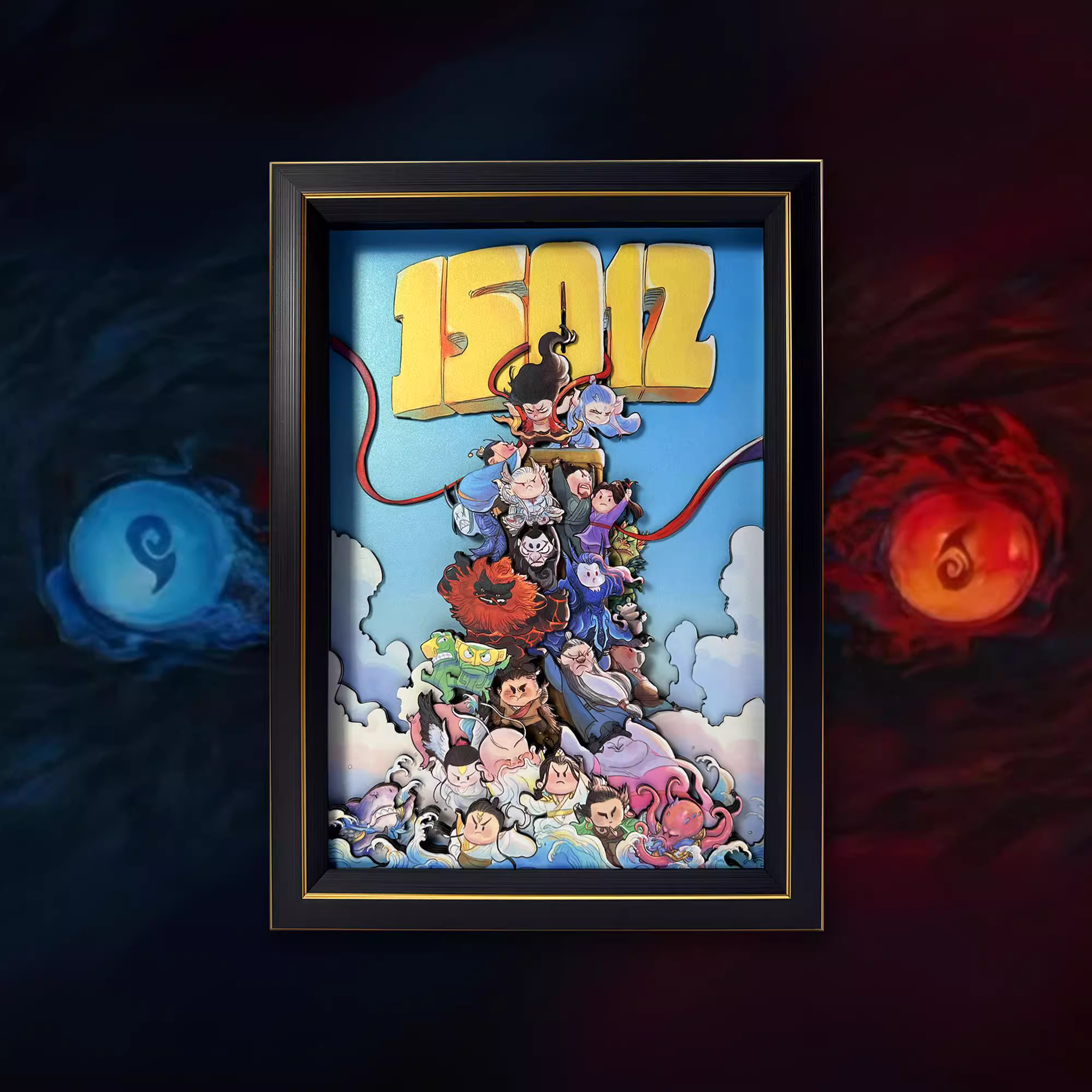 【In stock】Decorative Painting of Commemorative Poster-Nezha: Demon Child Conquers the Sea-Aotu Panda