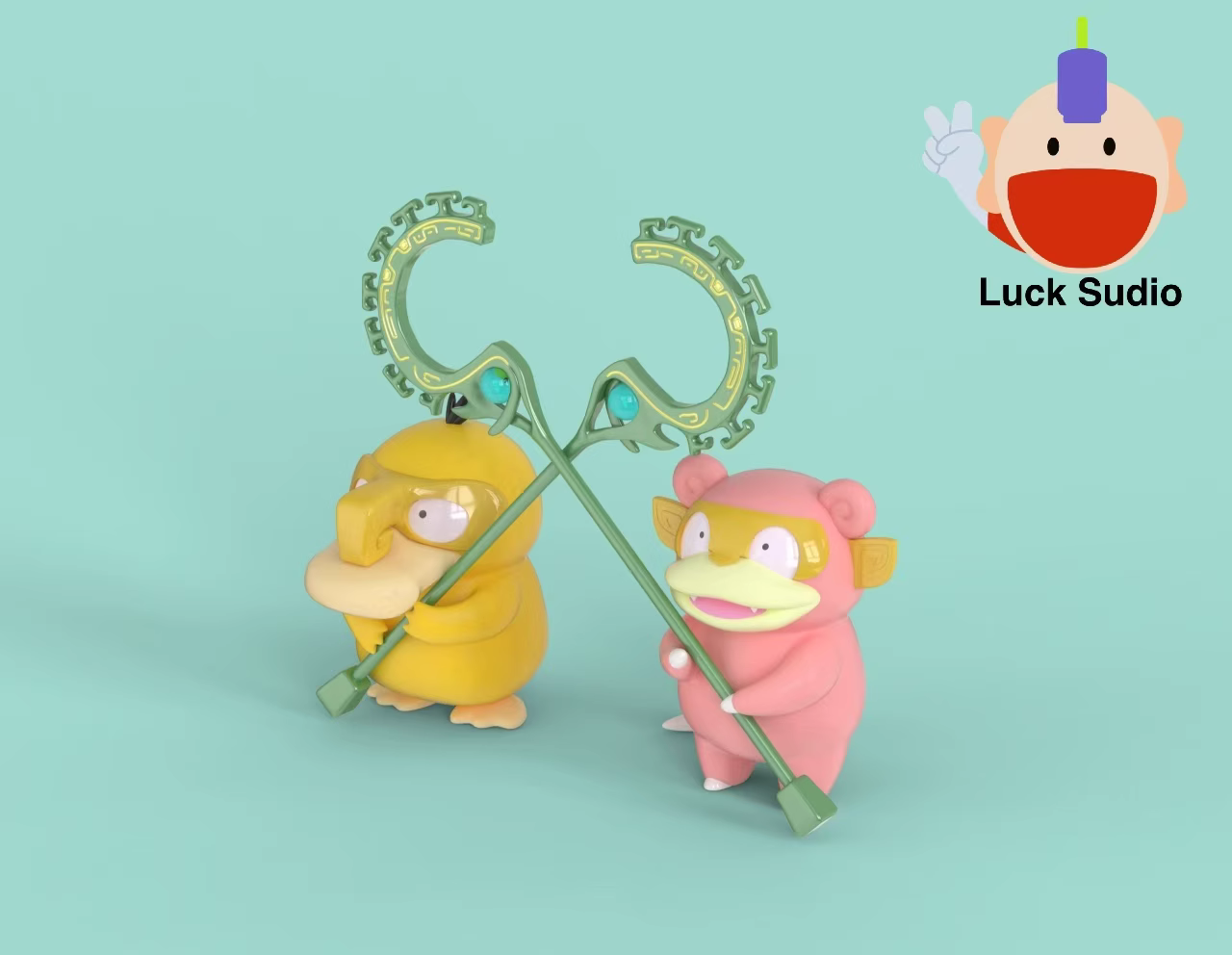 【Pre-sale】Psyduck and Slowpoke Cos Guardian Beast-Pokemon-Luck Studio
