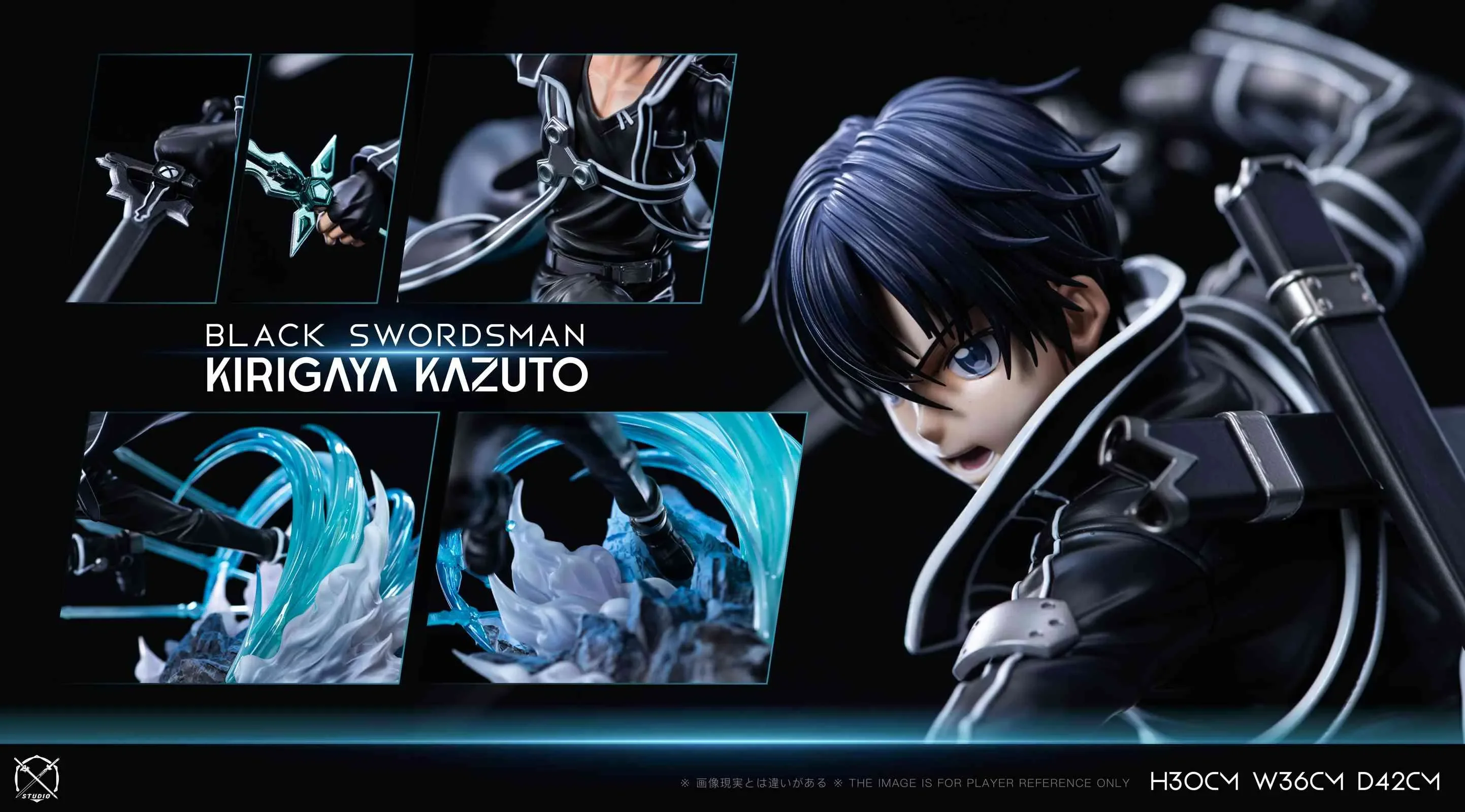 【Pre-sale】1/6 Scale Black Swordsman Kirito/ Kirigaya Kazuto-Sword Art Online-X Studio