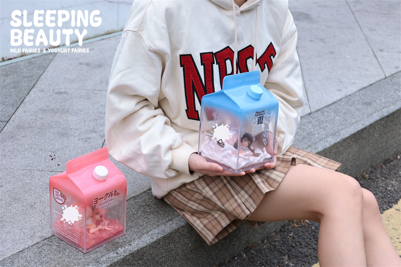 【Sold out】Milk Fairies-Milky Mirage and Yoghurt Fairies-Strawberry Dreamscape-Original Design-WeArtDoing Studio