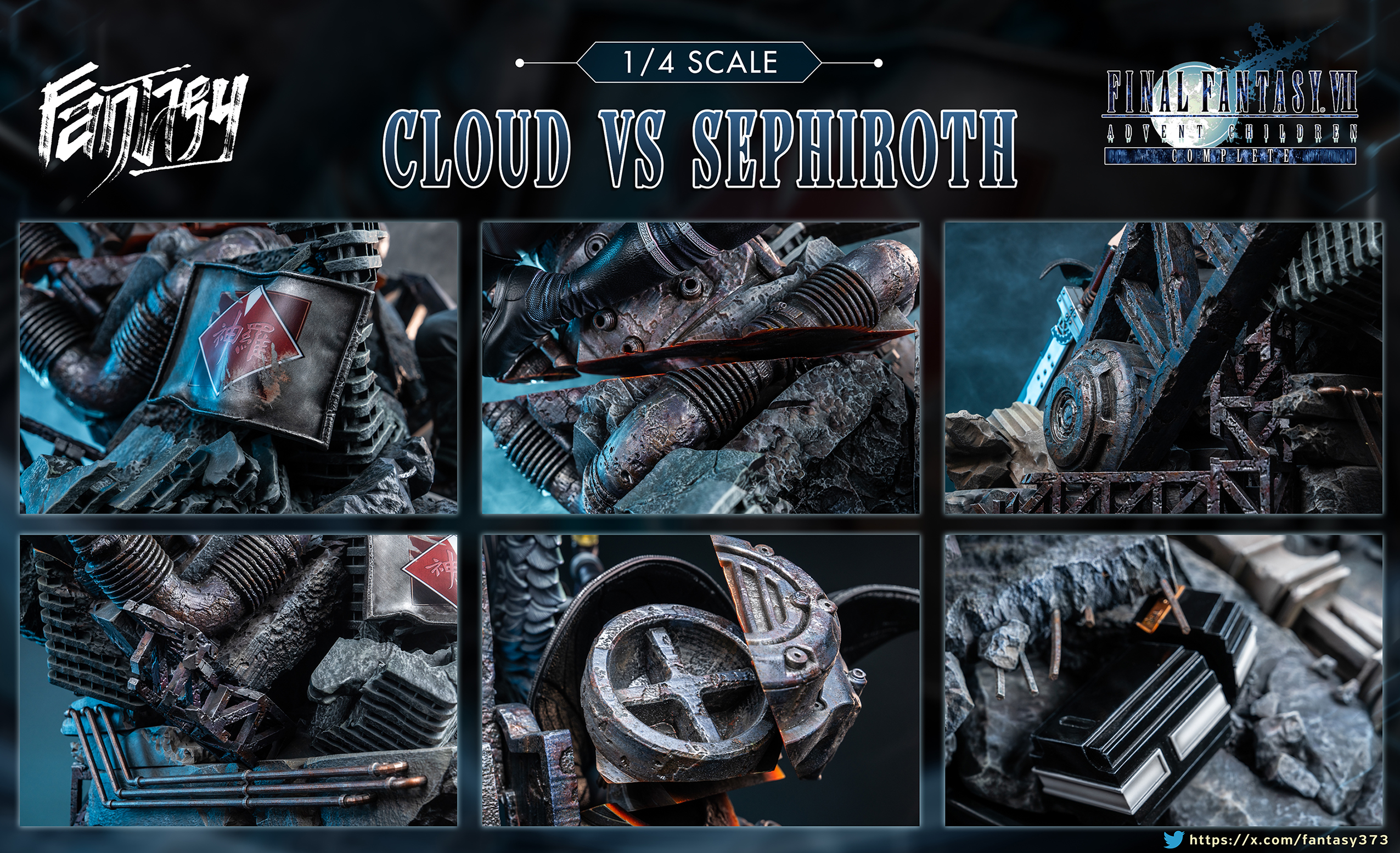 【Pre-sale】1/4 Scale Sephiroth vs Cloud-(FF7) Final Fantasy-Fantasy Studio