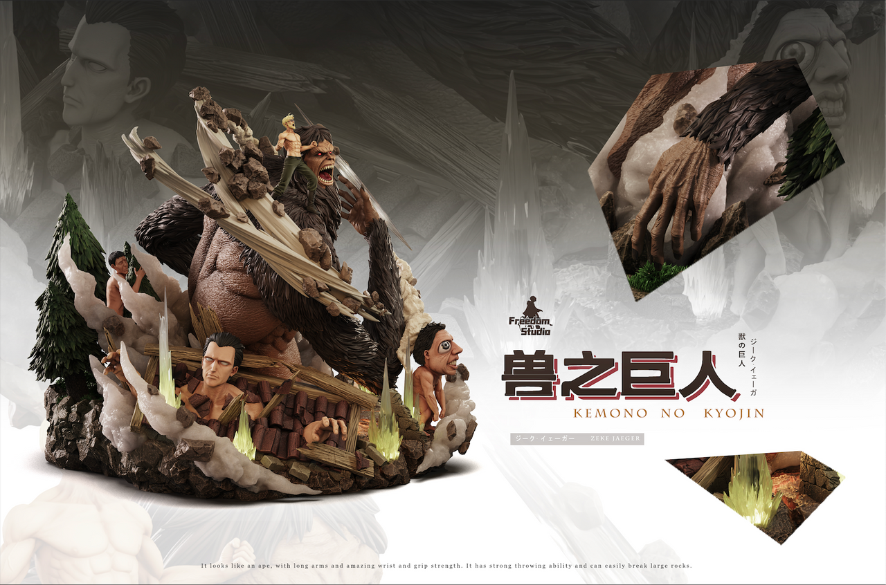 【Pre-sale】Zeke Jaeger and Beast Titan-Attack on Titan-Freedom Studio