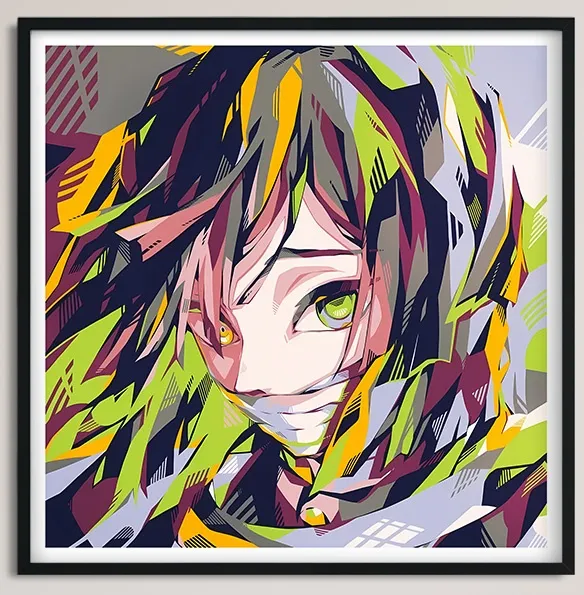 【Pre-sale】Mitsuri Kanroji & Obanai Iguro Decorative Painting & Fridge Magnet-Kimetsu No Yaiba-BLK Studio