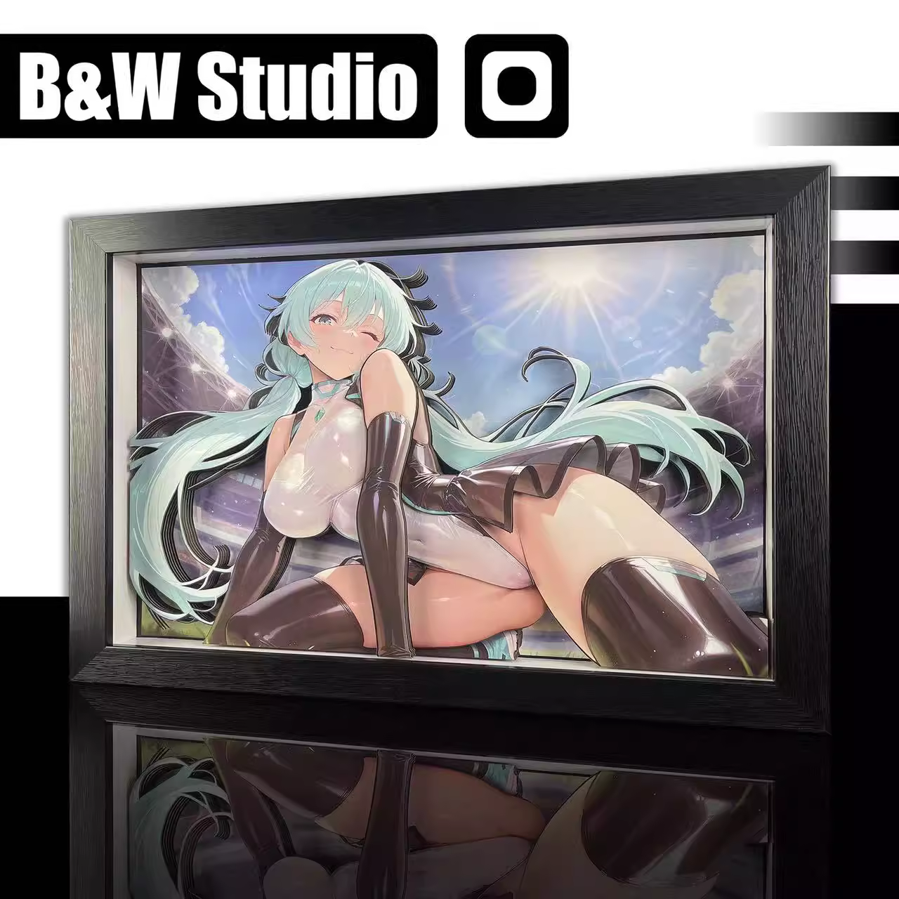 【Pre-sale】KKRD-015 Decorative Painting of Racing Hatsune Miku-Vocaloid-B&W Studio
