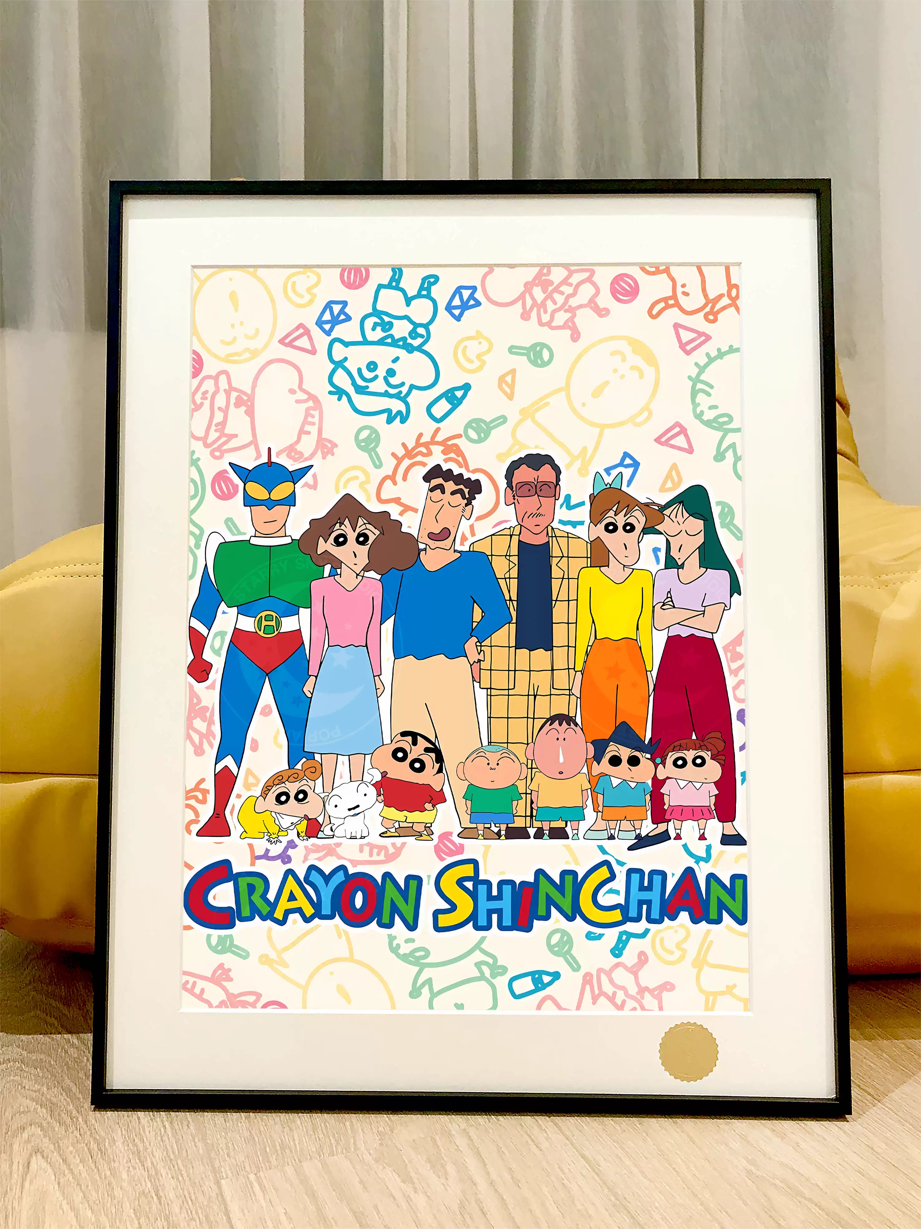 【Pre-sale】Decorative Painting of Shin-chan Family Portrait-XingKong Studio