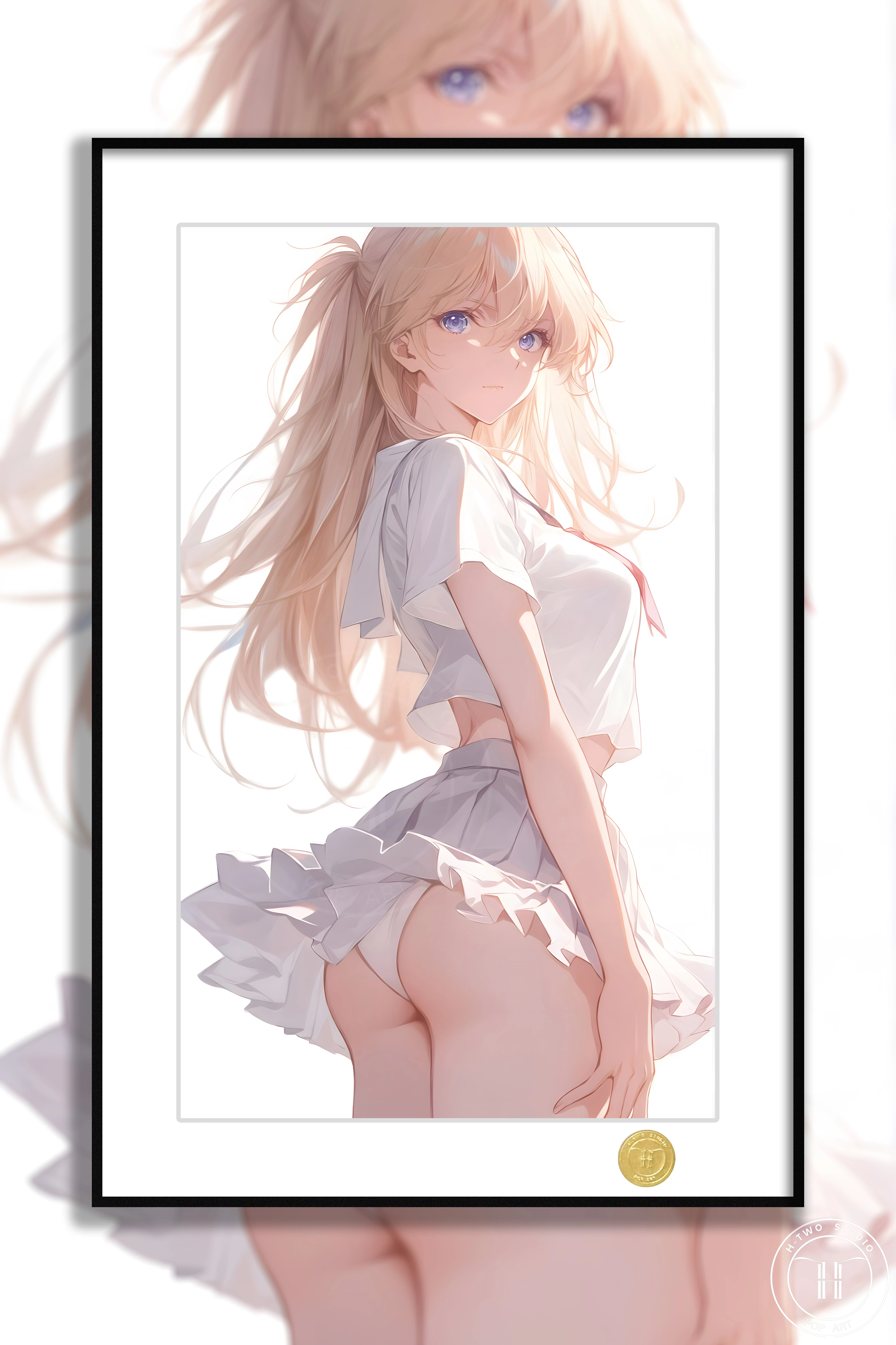 【Pre-sale】Decorative Painting of Short White Dress Asuka Langley Soryu-(EVA) EVAngelion-H2 Studio