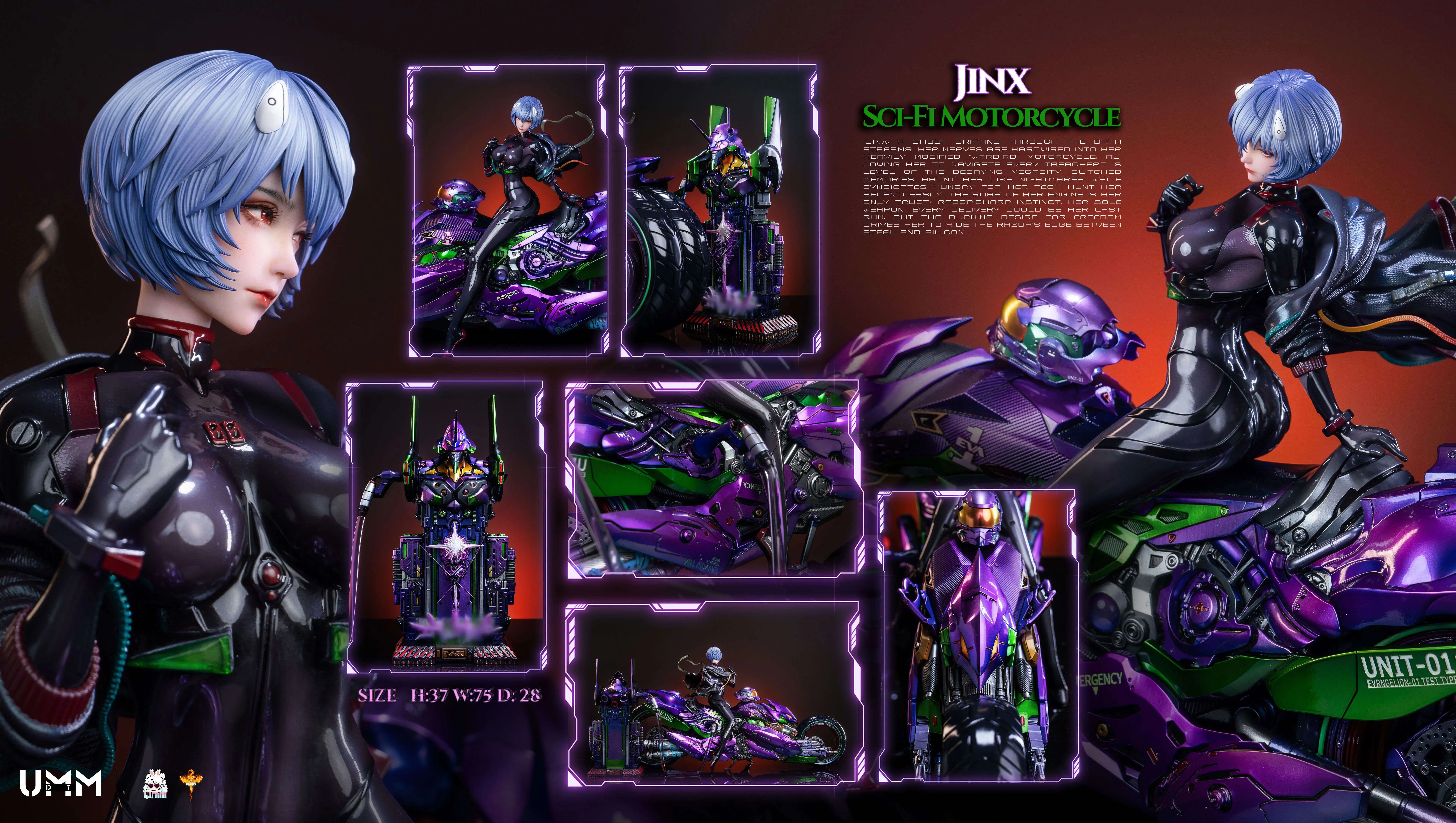 【Pre-sale】Motorcycle Girl Ayanami Rei-EVA-DT Studio