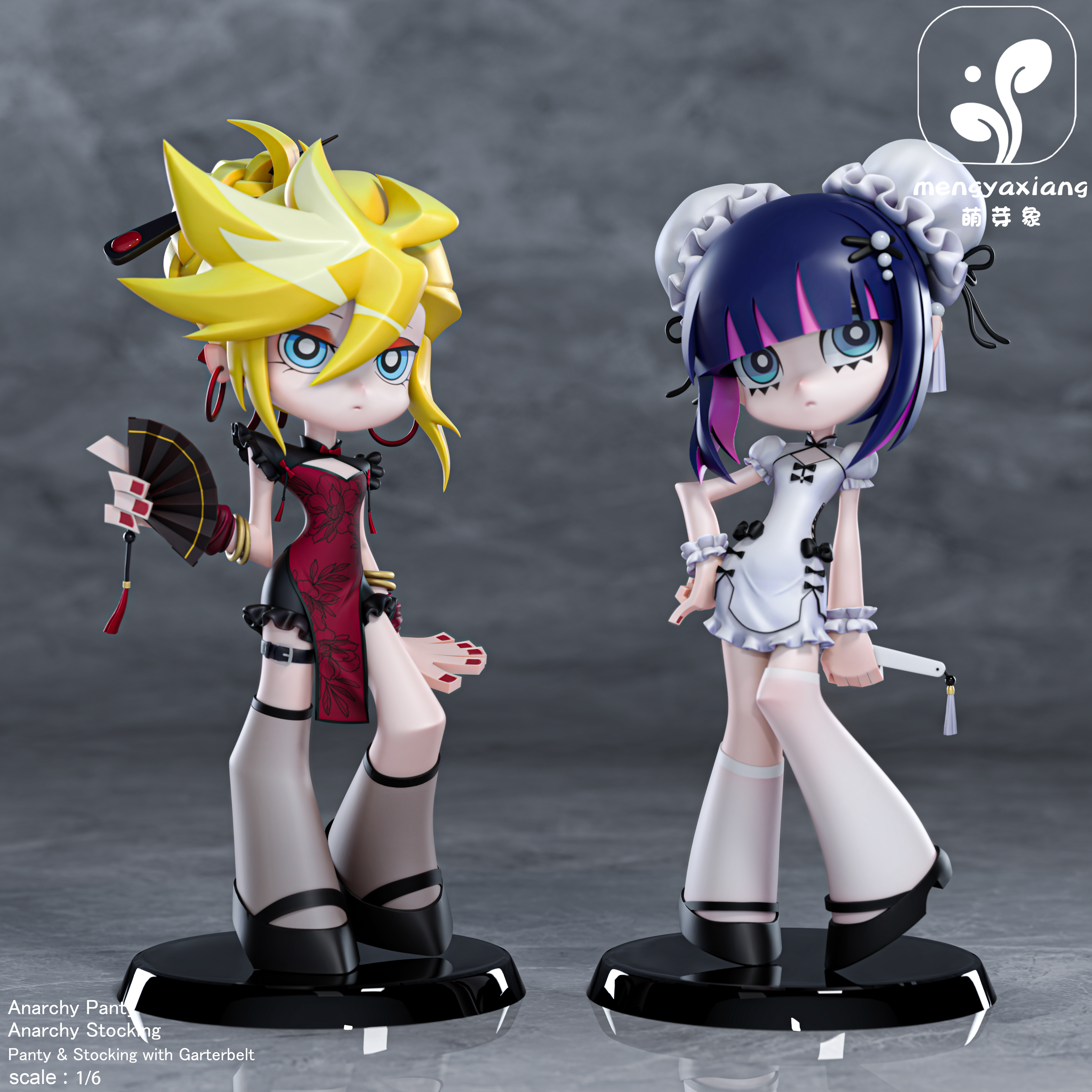【Pre-sale】1/6 Scale Panty and Stocking with Garterbelt-Mengyaxiang Studio