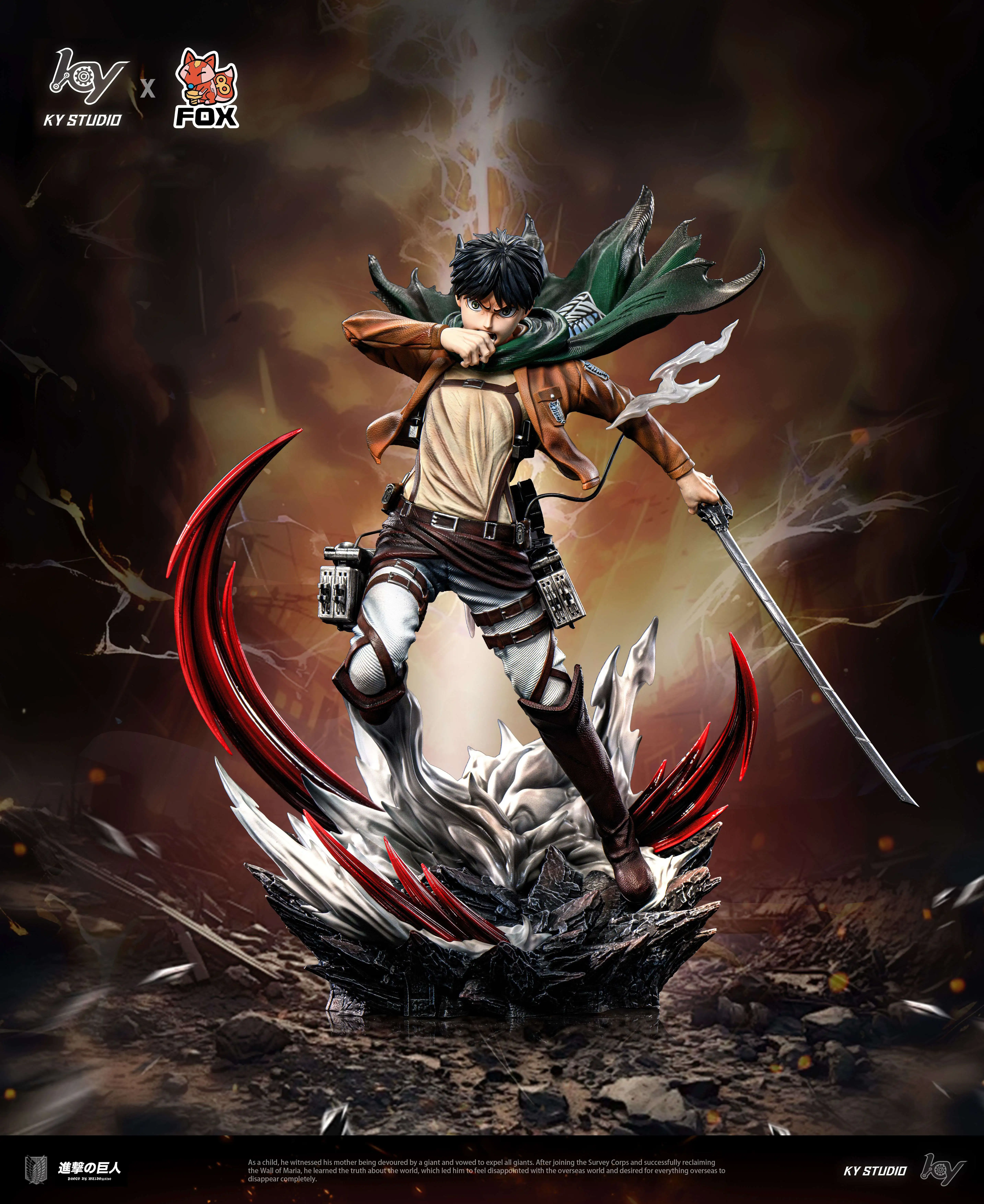 【Pre-sale】1/6 Scale 001 Eren-Attack on Titan-ky X fox Studios