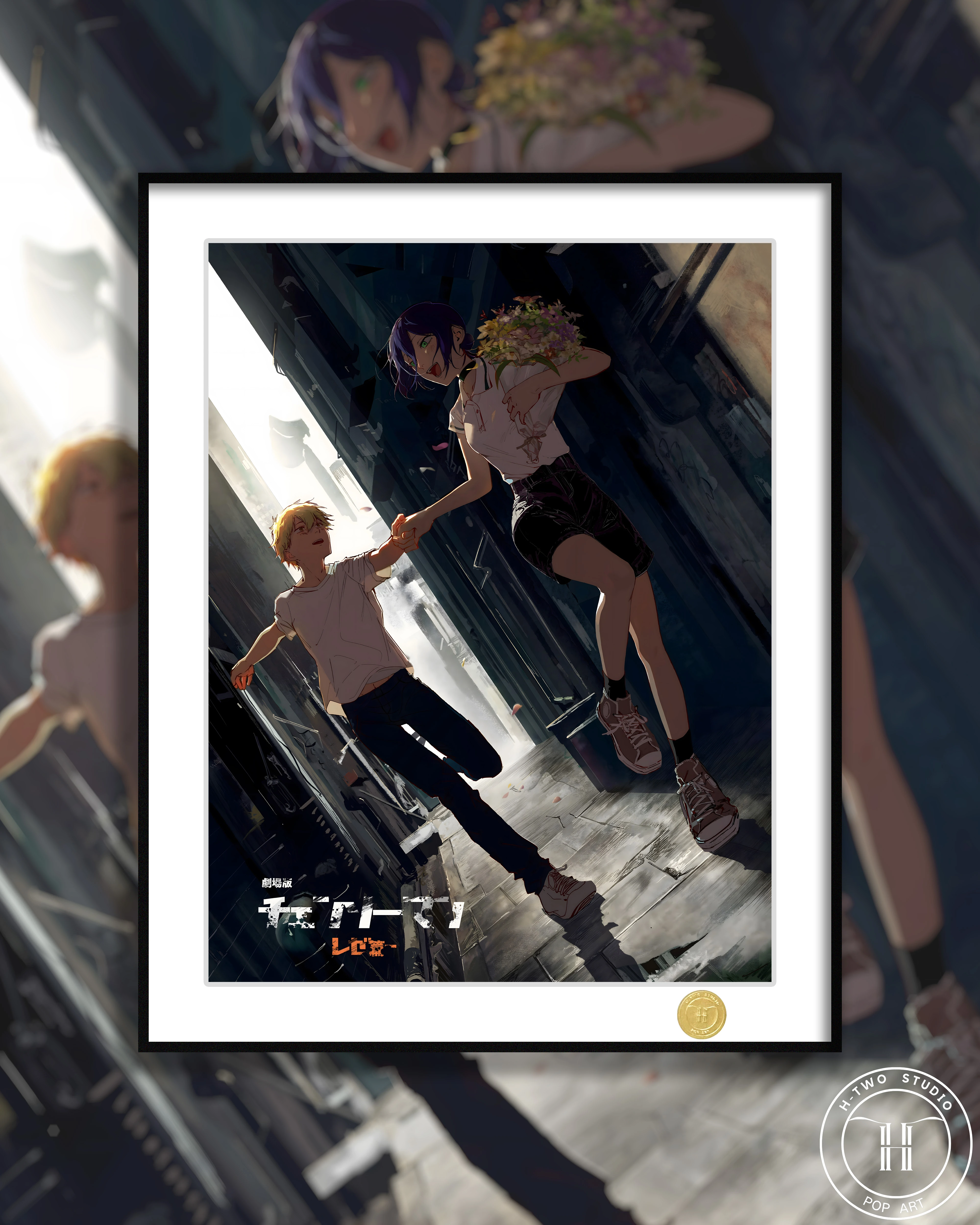 【Pre-sale】Decorative Painting of Running Denji and Reze-H2 Studio