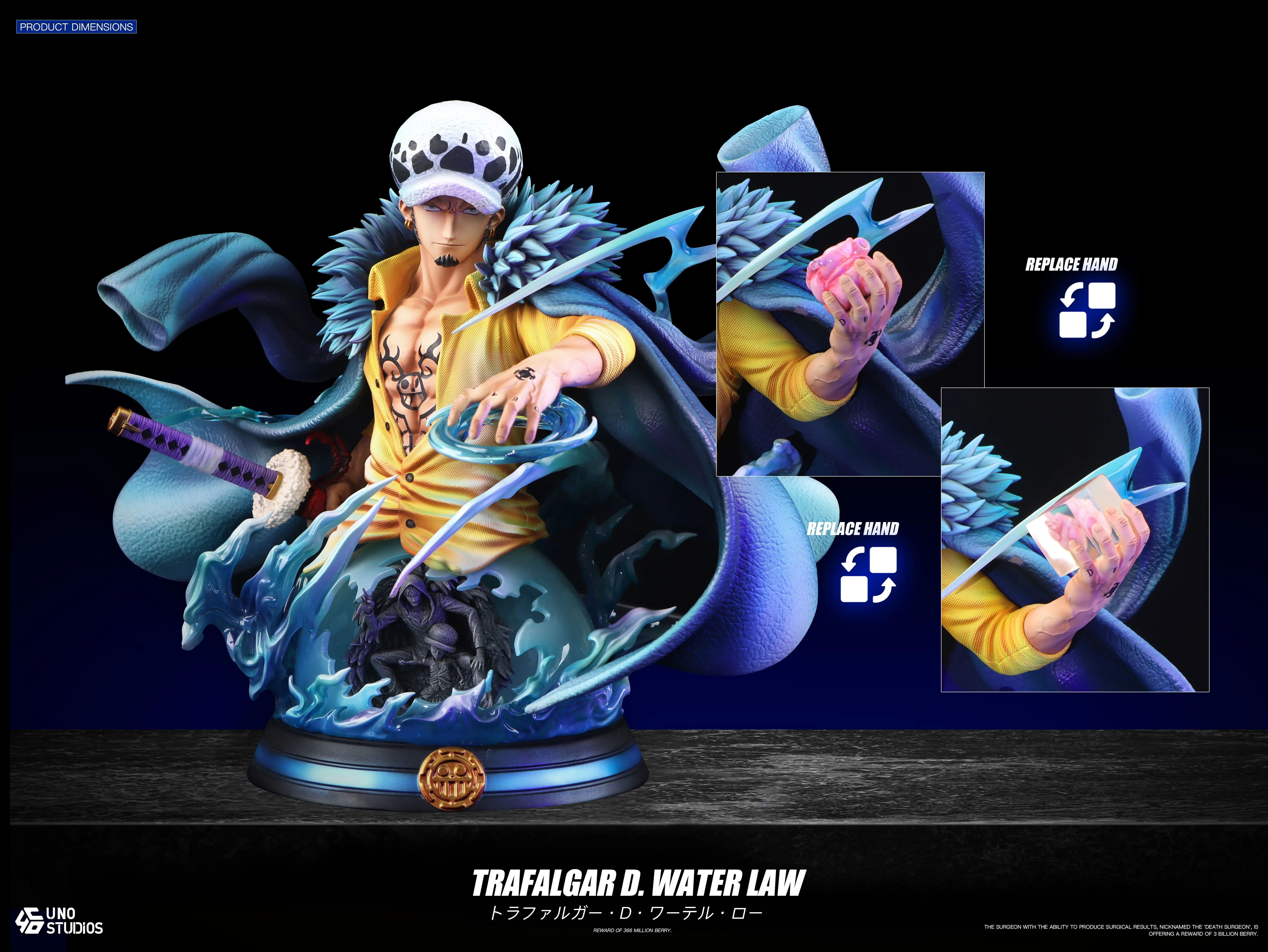 【Pre-sale】1/4 Scale Bust of Trafalgar D. Water Law-UNO Studio
