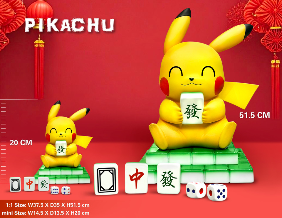 【Pre-sale】Pikachu playing Mahjong-EGG Studio