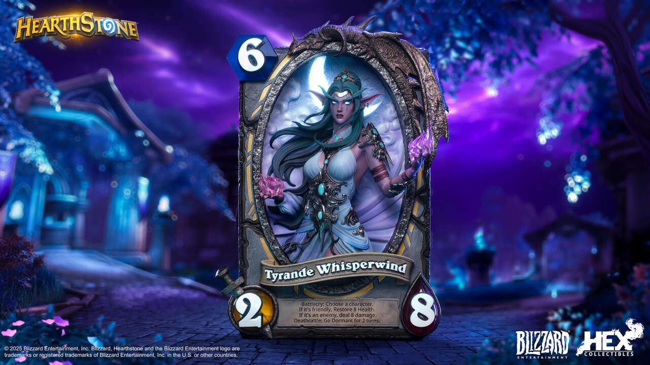 【Pre-sale】Tyrande Whisperwind Art Statue with LED Licensed-Hex Collectibles and Blizzard Studio