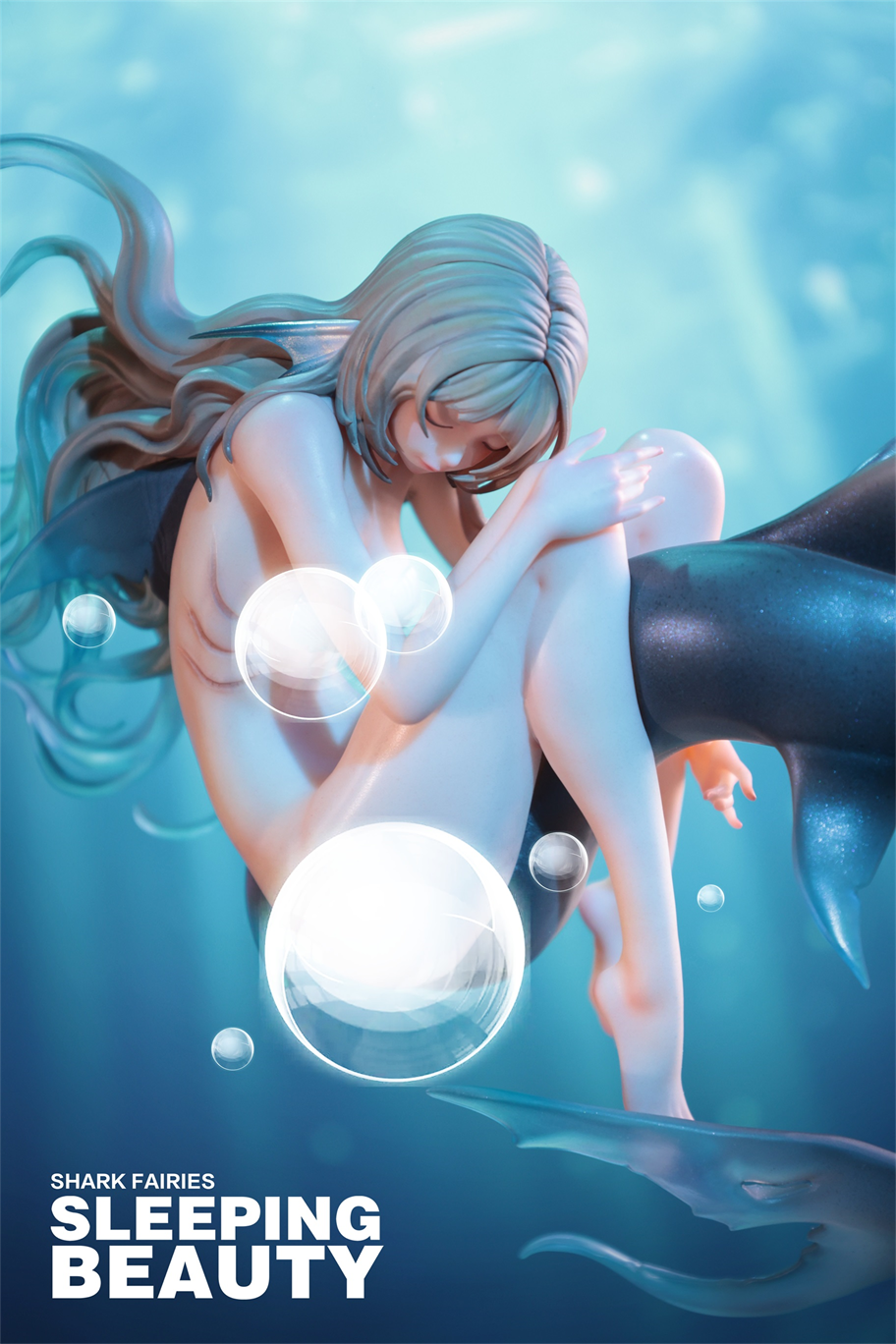 【Pre-sale】Sleeping Beauty-Shark Fairies-Black Fin and Silver Fin-WeArtDoing Studio