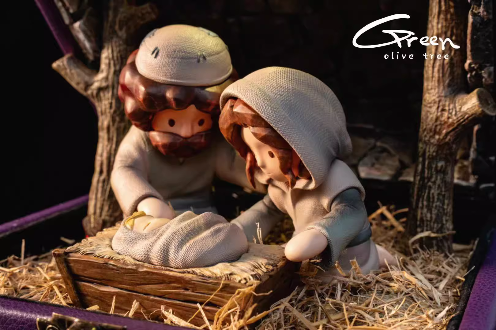 【Pre-sale】Christmas Story Nativity Music box-Green Olive Tree Studio