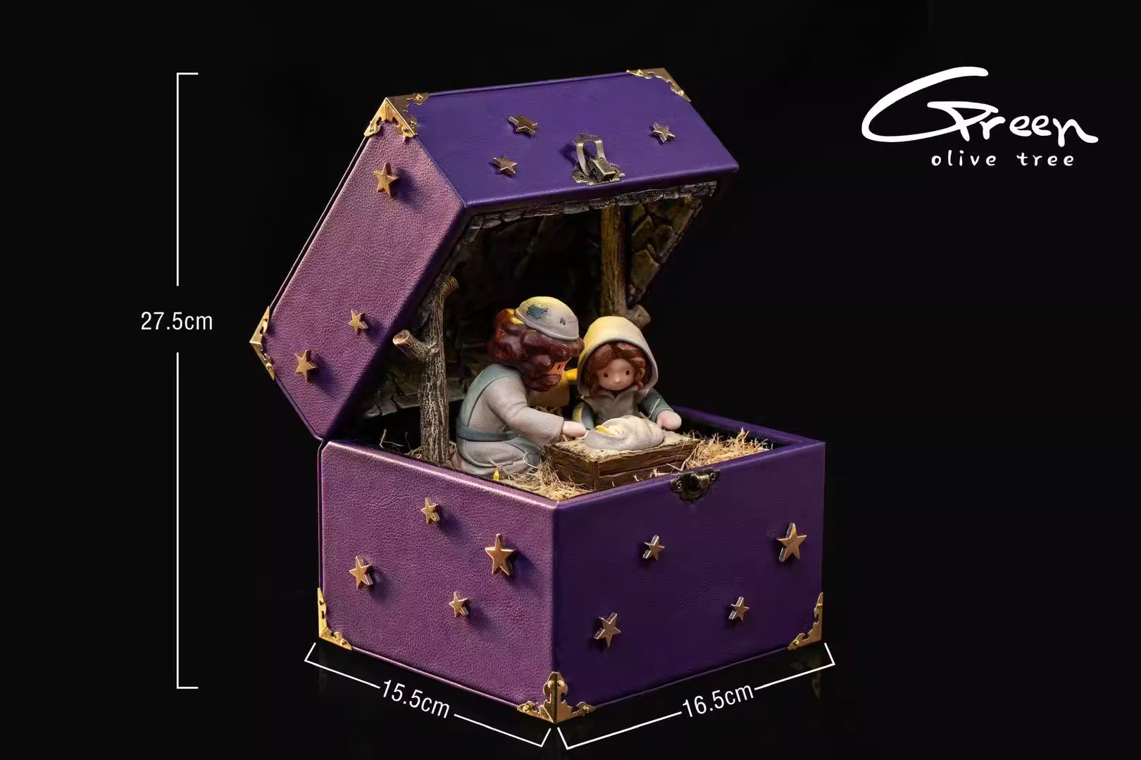 【Pre-sale】Christmas Story Nativity Music box-Green Olive Tree Studio