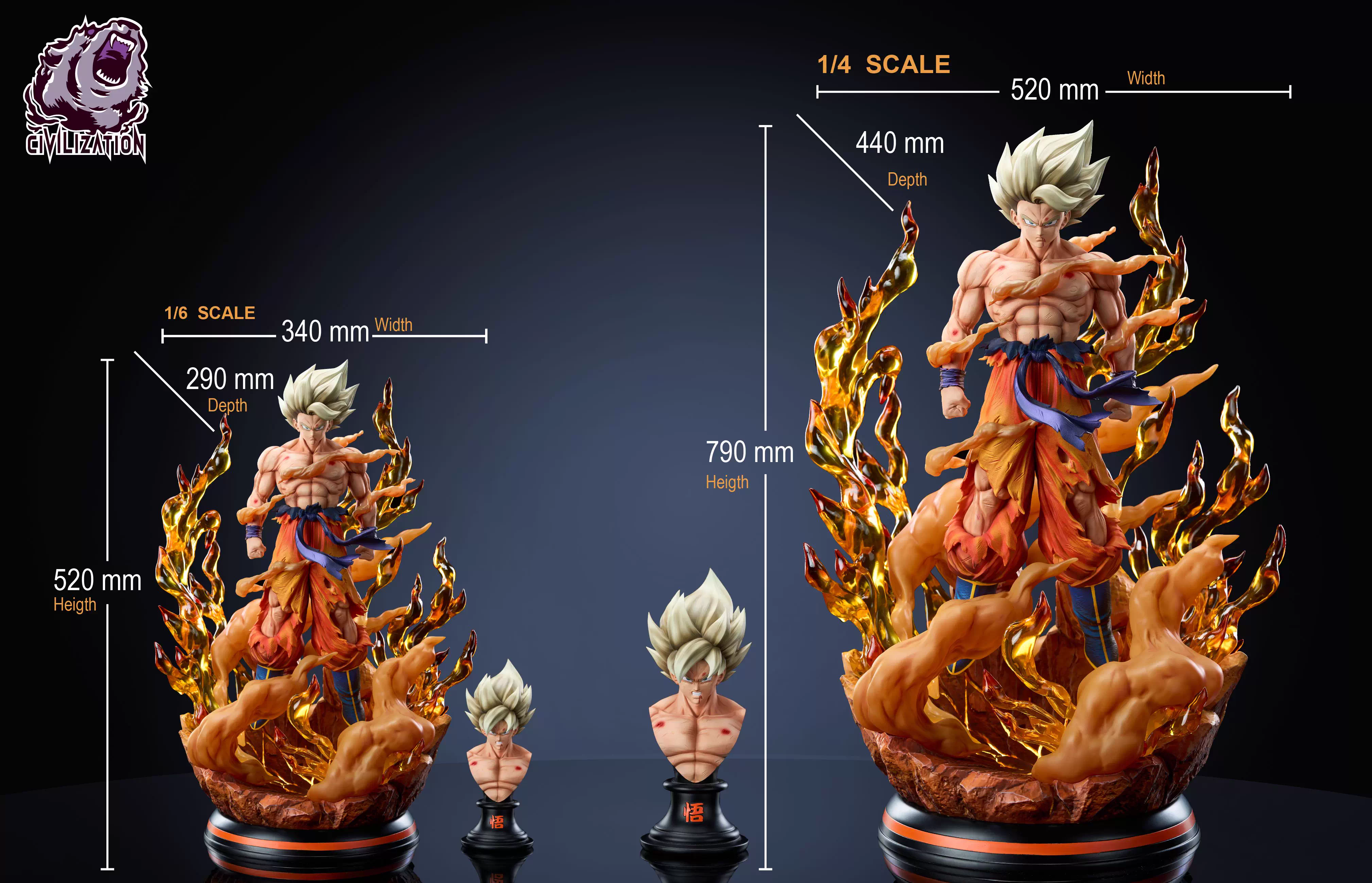 【Pre-sale】1/6 and 1/4 Scale Son Goku-Civilization Studio