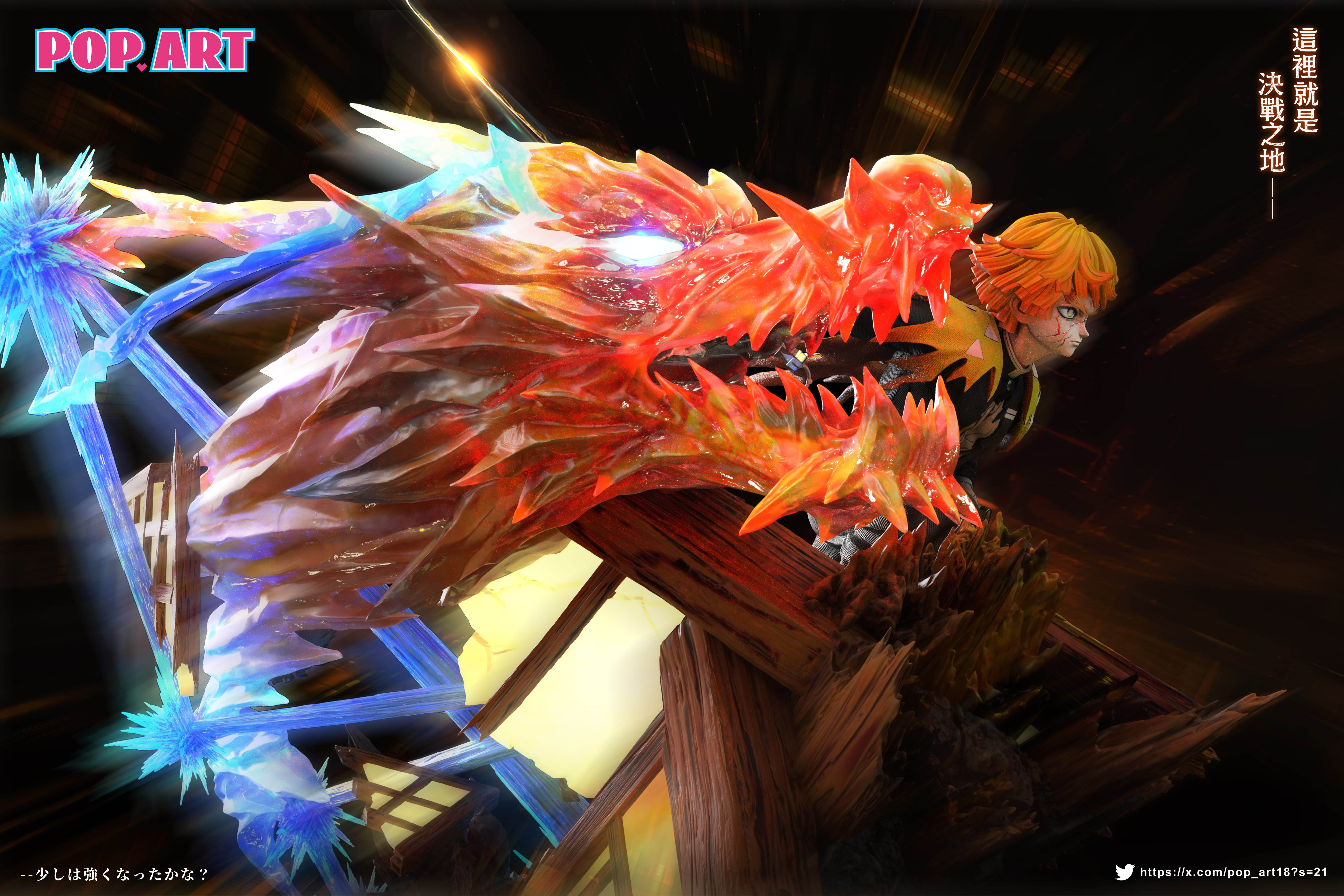 【Pre-sale】1/6 Scale Flaming Thunder God Zenitsu Agatsuma with LED-POP.ART Studio