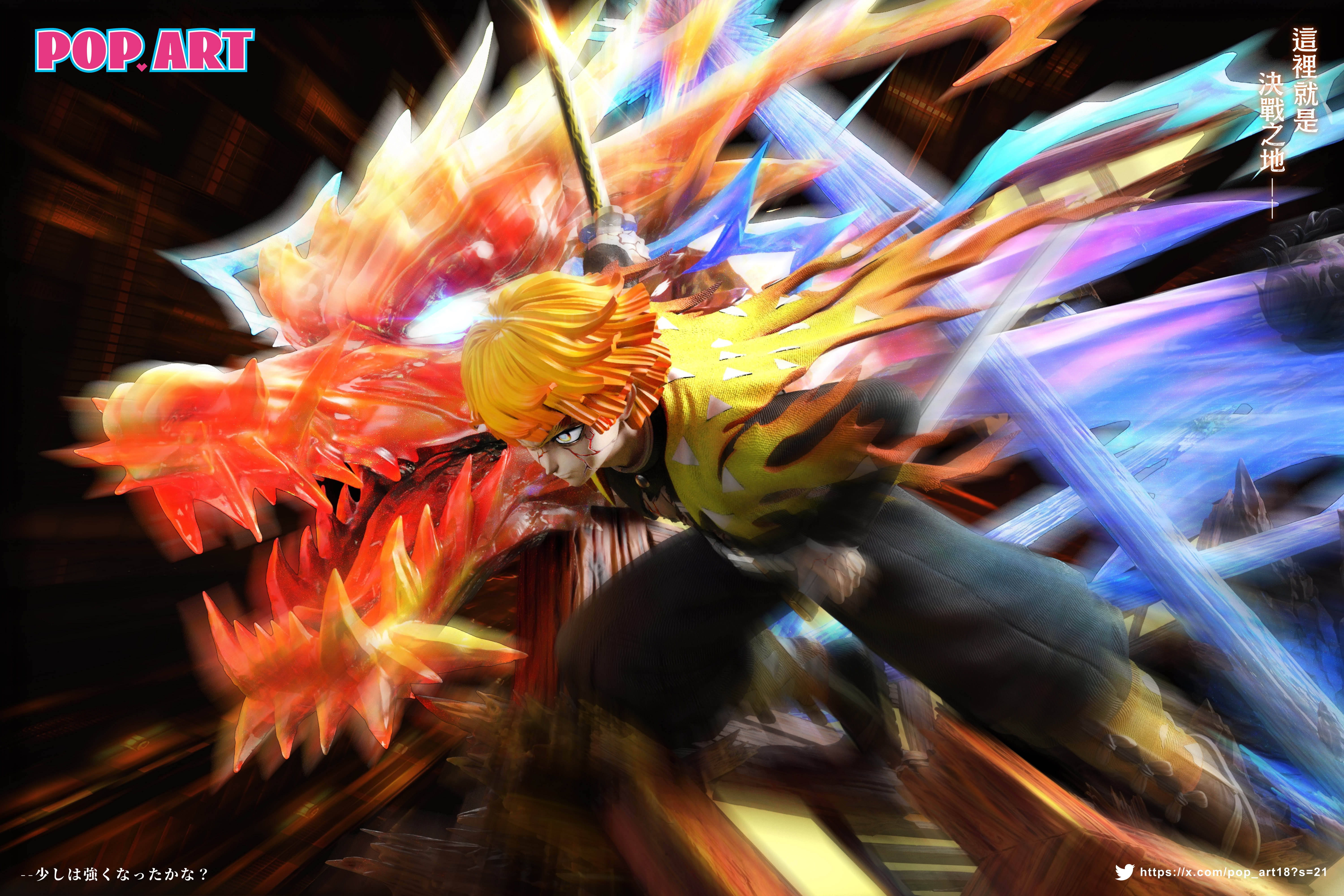 【Pre-sale】1/6 Scale Flaming Thunder God Zenitsu Agatsuma with LED-POP.ART Studio