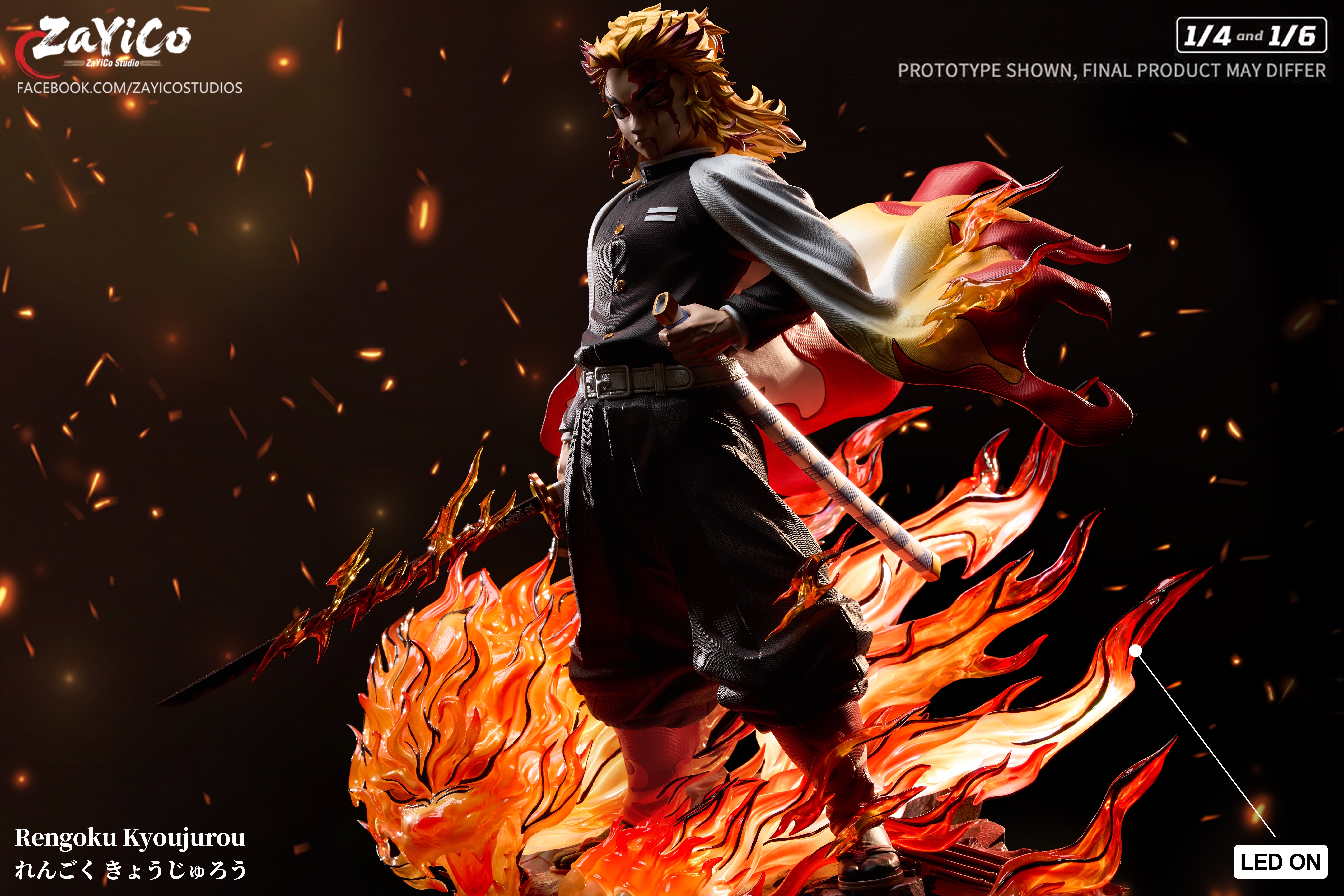 【Pre-sale】1/6 and 1/4 Scale Rengoku Kyoujurou with LED-Zayico Studio